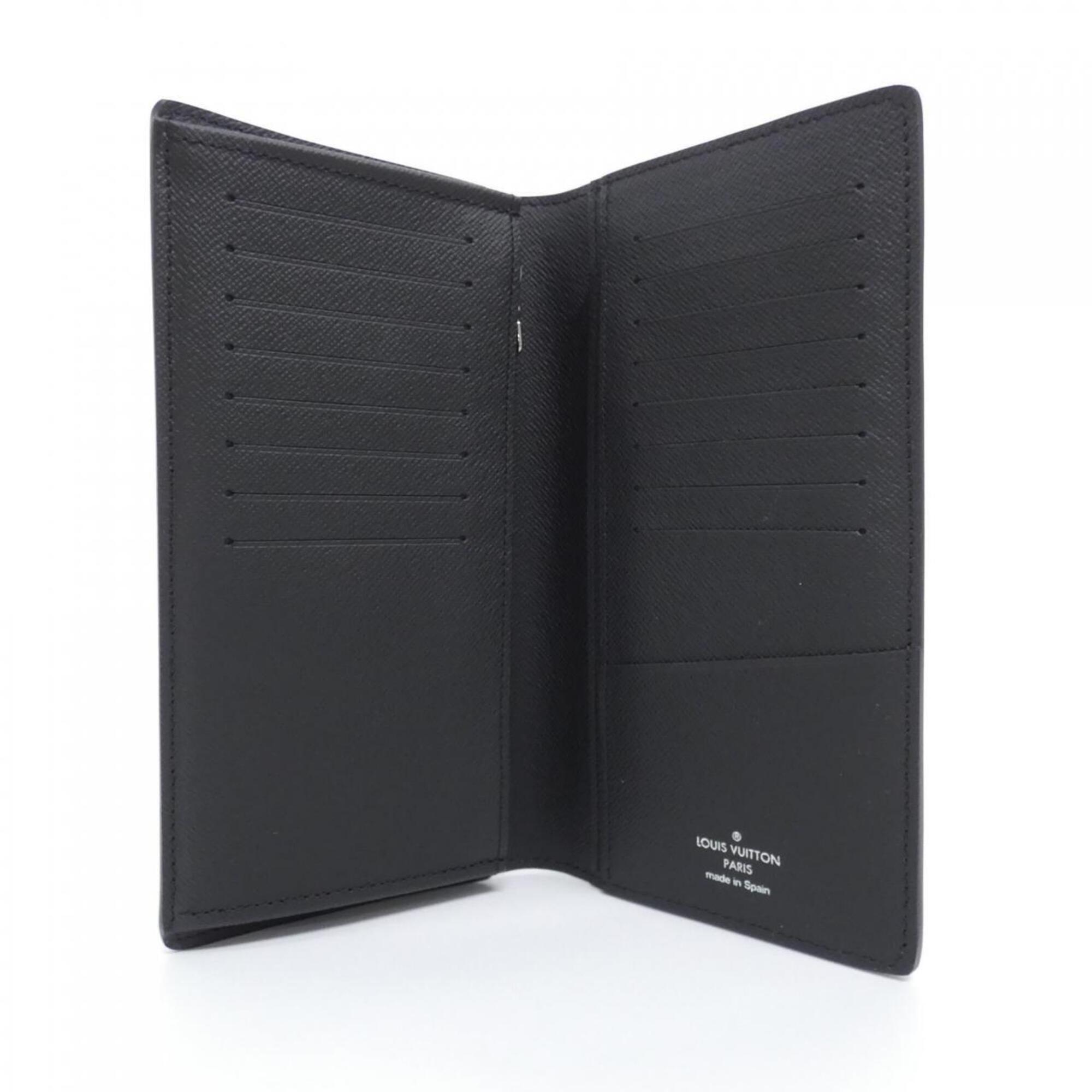 Louis Vuitton Black Coated Canvas Long Wallet (Bi-Fold) (Pre-Owned)