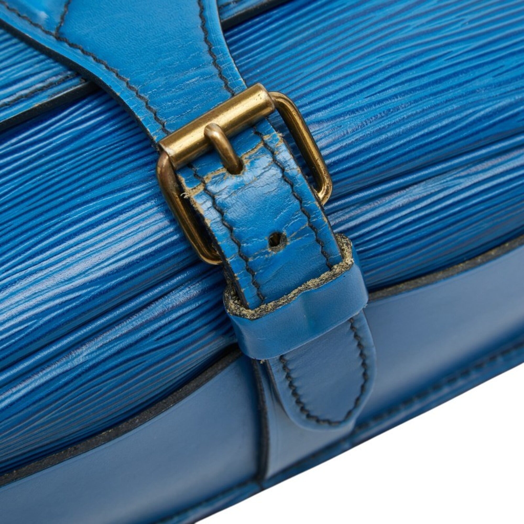 Louis Vuitton Toledo Blue Leather Shoulder Bag (Pre-Owned)