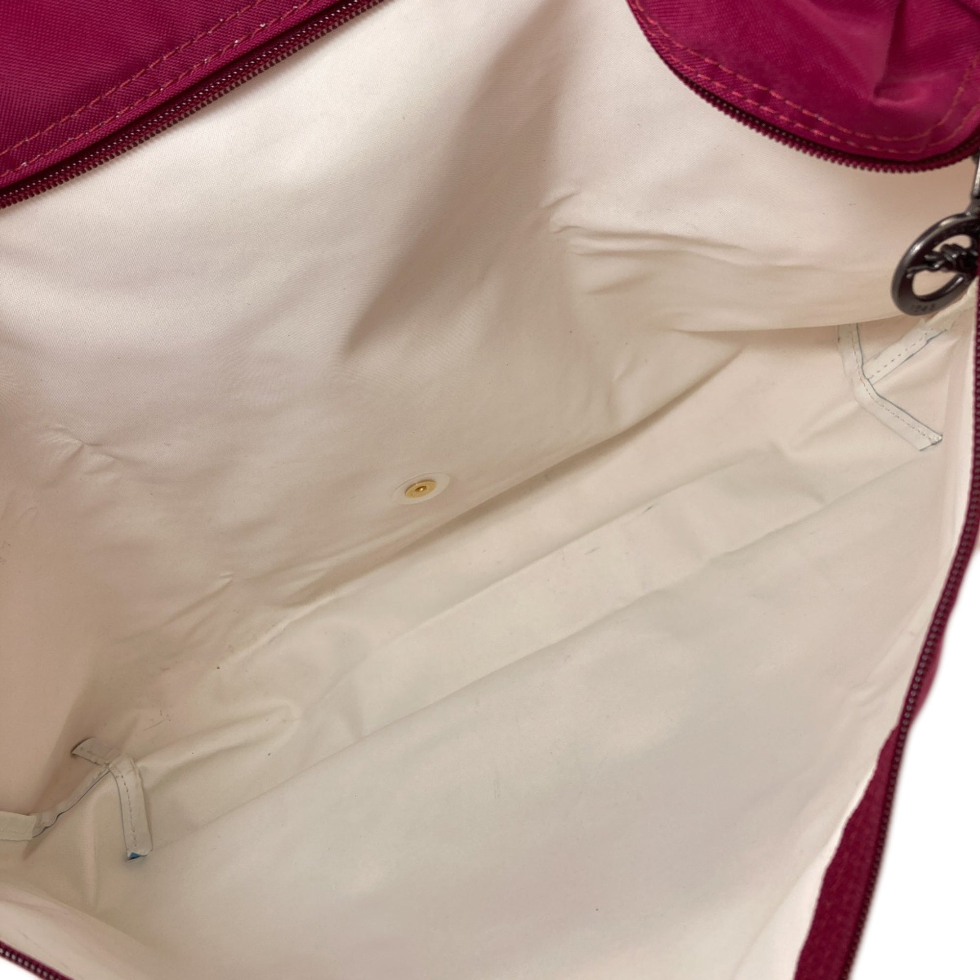 Longchamp Red Color Nylon Handbag (Pre-Owned)