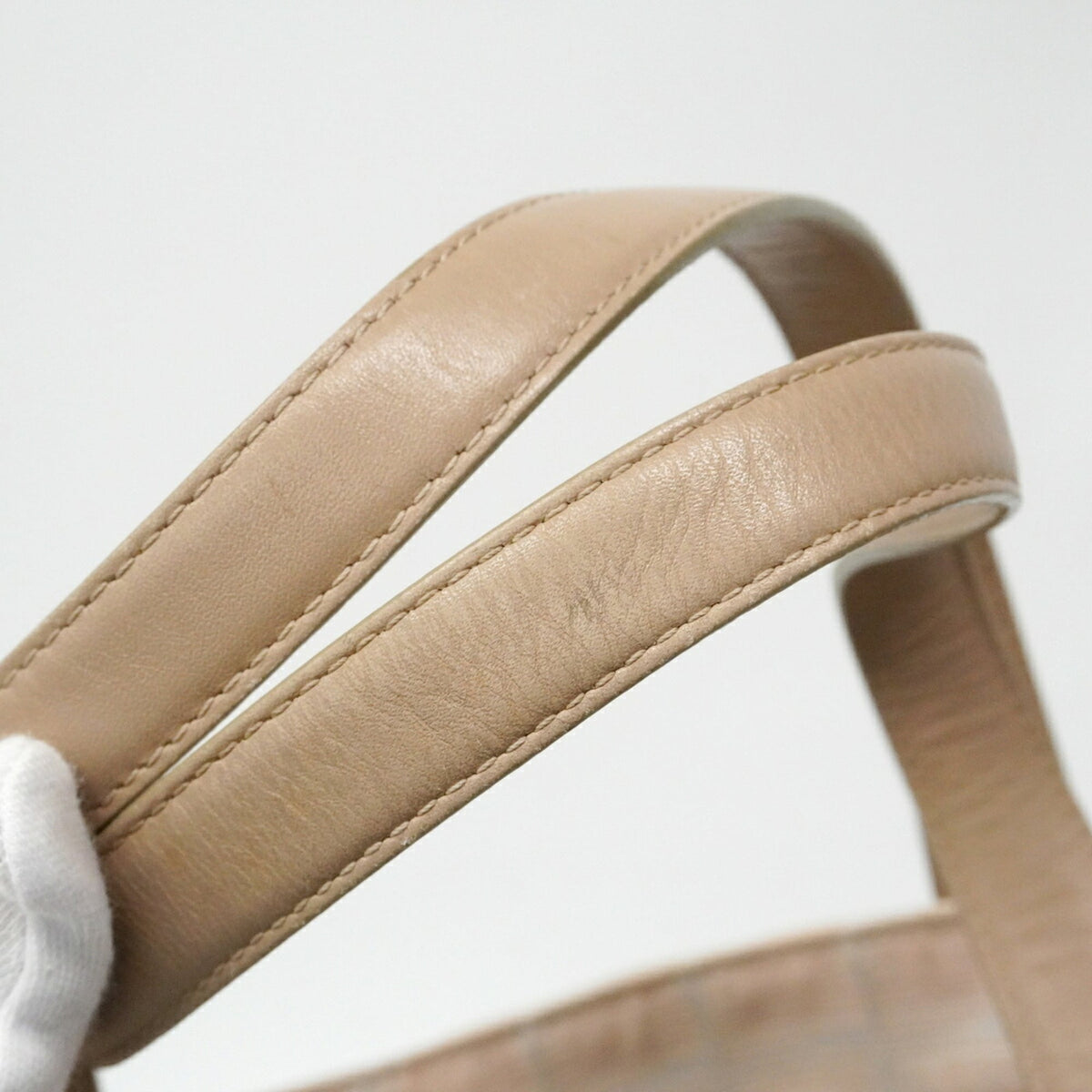 Chanel Beige Nylon Canvas Tote Bag (Pre-Owned)