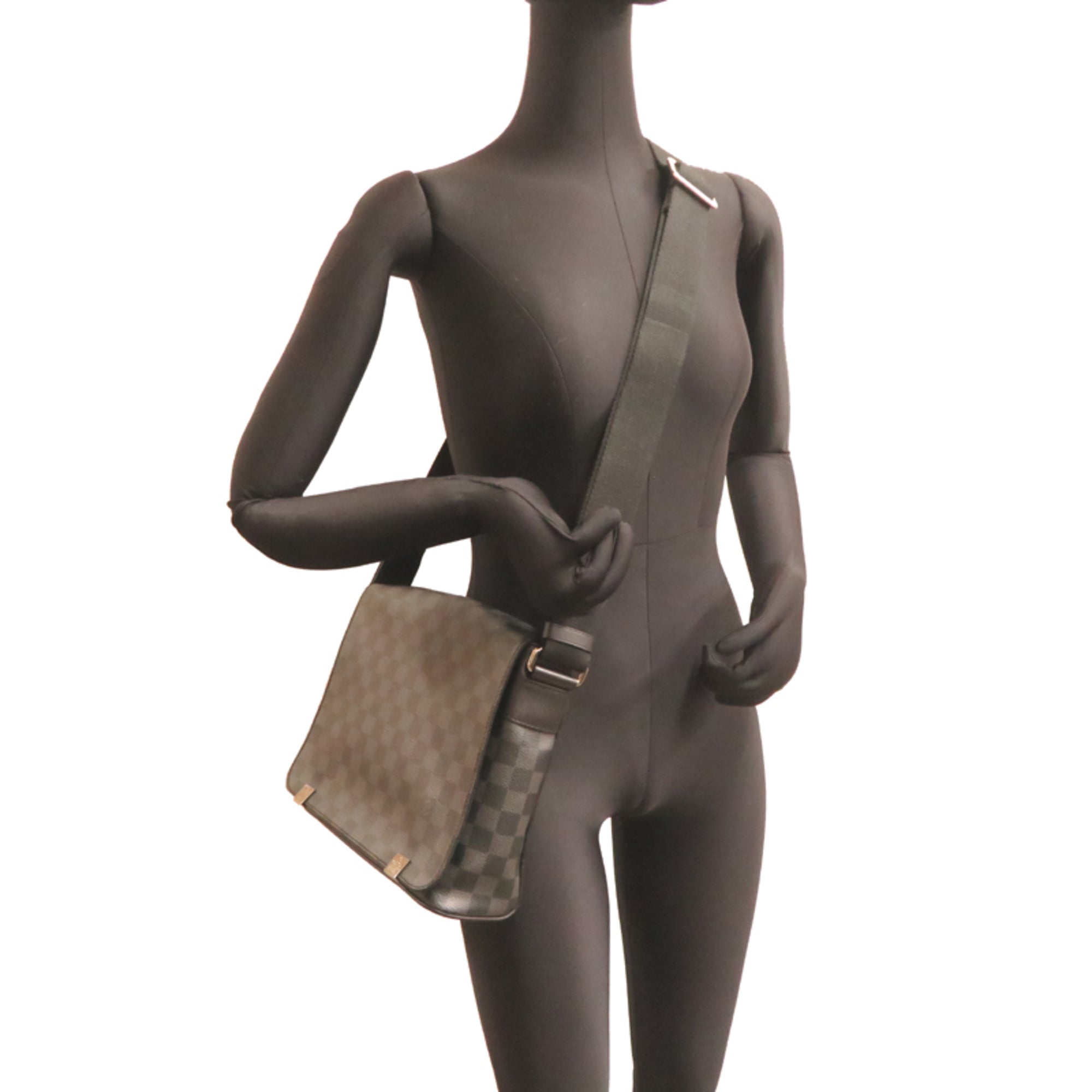 Louis Vuitton Black Damier Graphite Shoulder Bag (Pre-Owned)