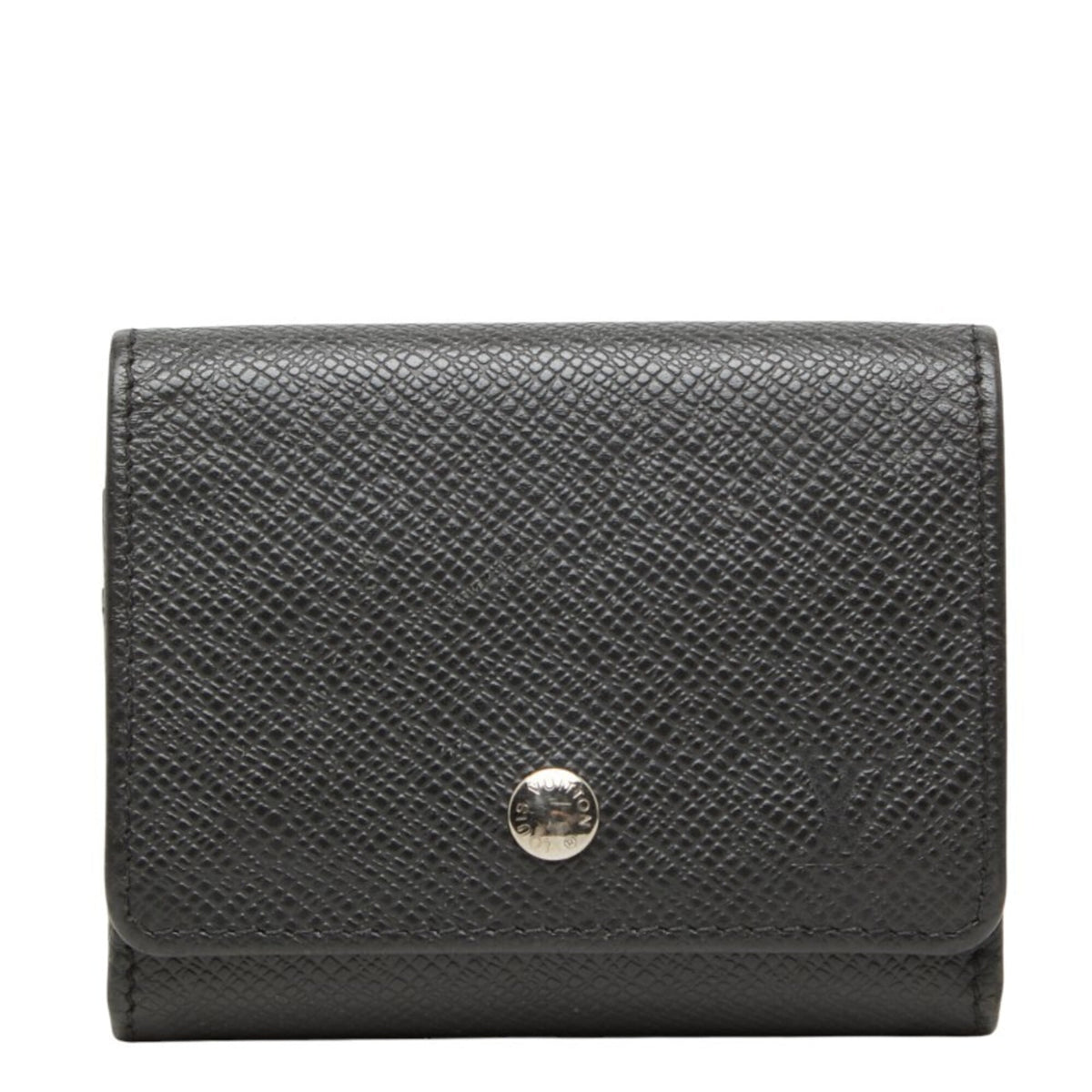 Louis Vuitton Ardoise Black Leather Coin Purse/Coin Case (Pre-Owned)