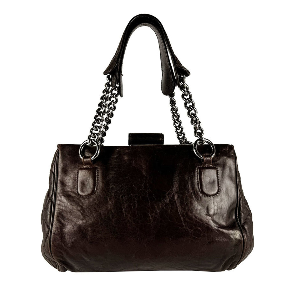 Chanel Brown Leather Handbag (Pre-Owned)