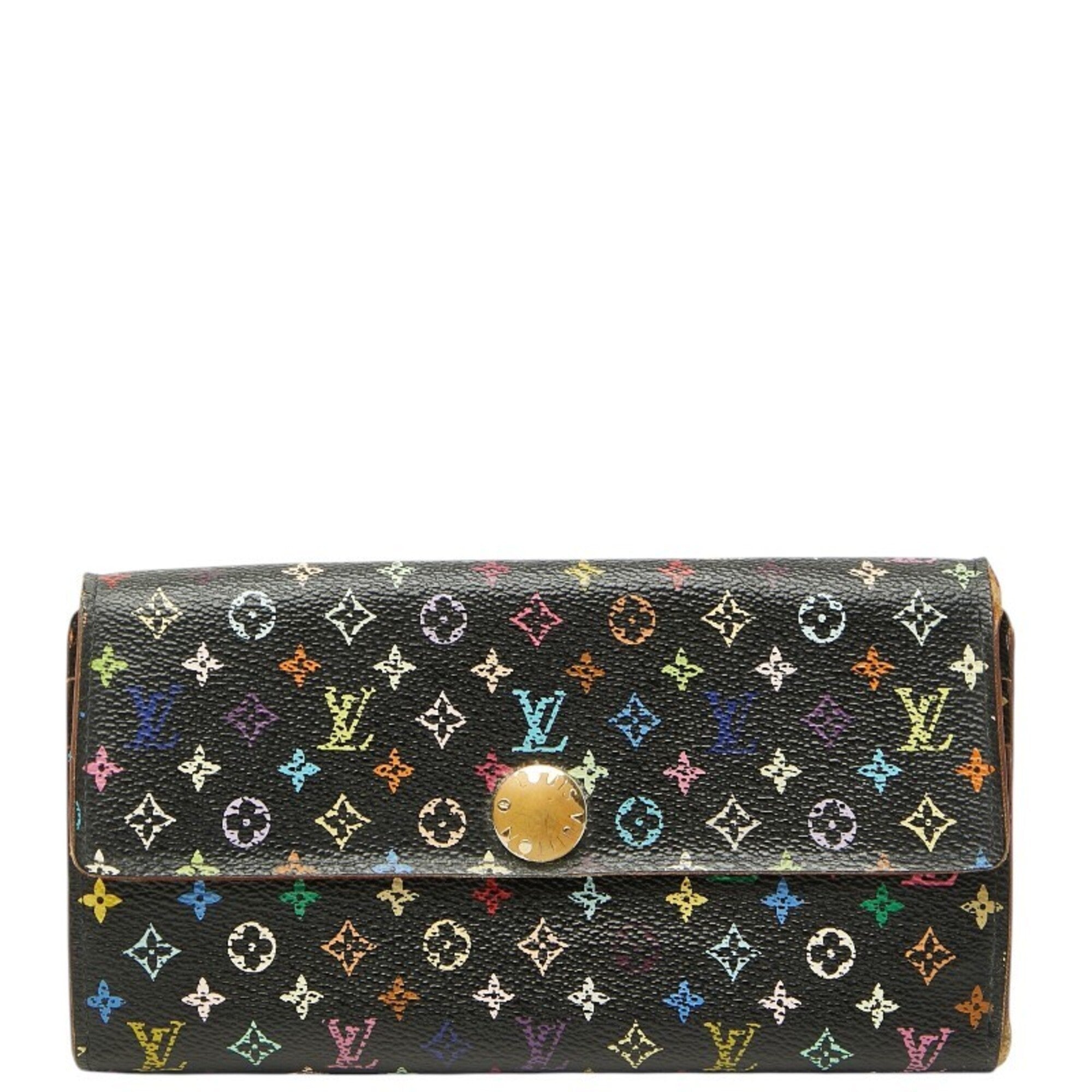 Louis Vuitton Black Noir Pvc Leather Long Wallet (Bi-Fold) (Pre-Owned)