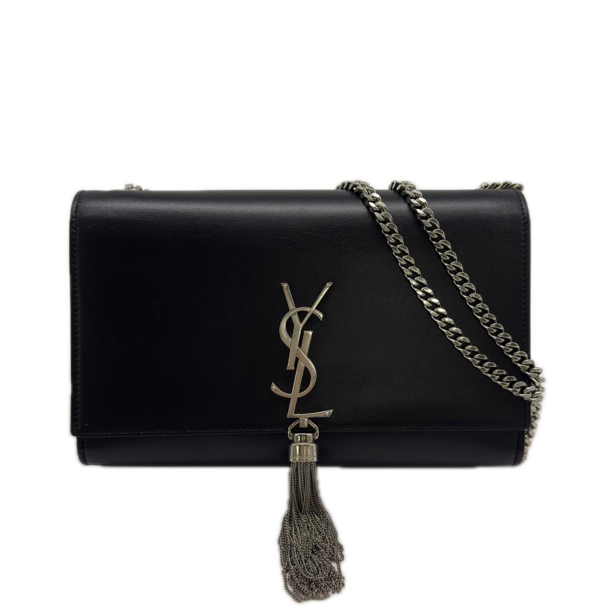 Saint Laurent Black Leather Shoulder Bag (Pre-Owned)