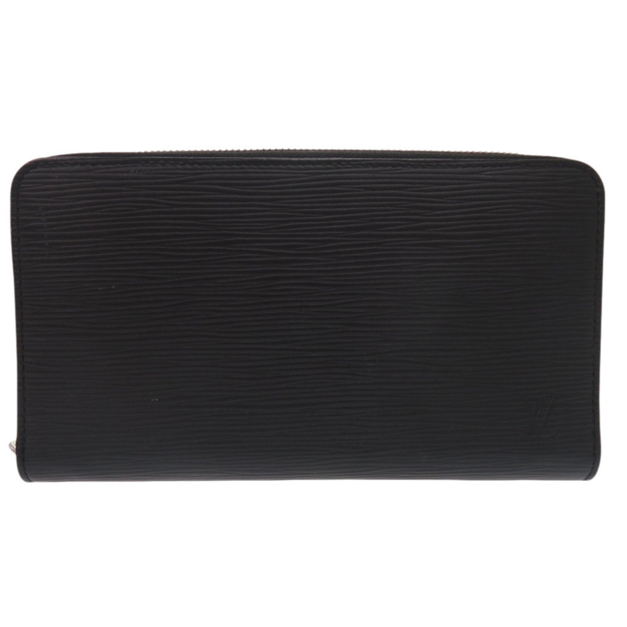 Louis Vuitton Noir Leather Long Wallet (Bi-Fold) (Pre-Owned)