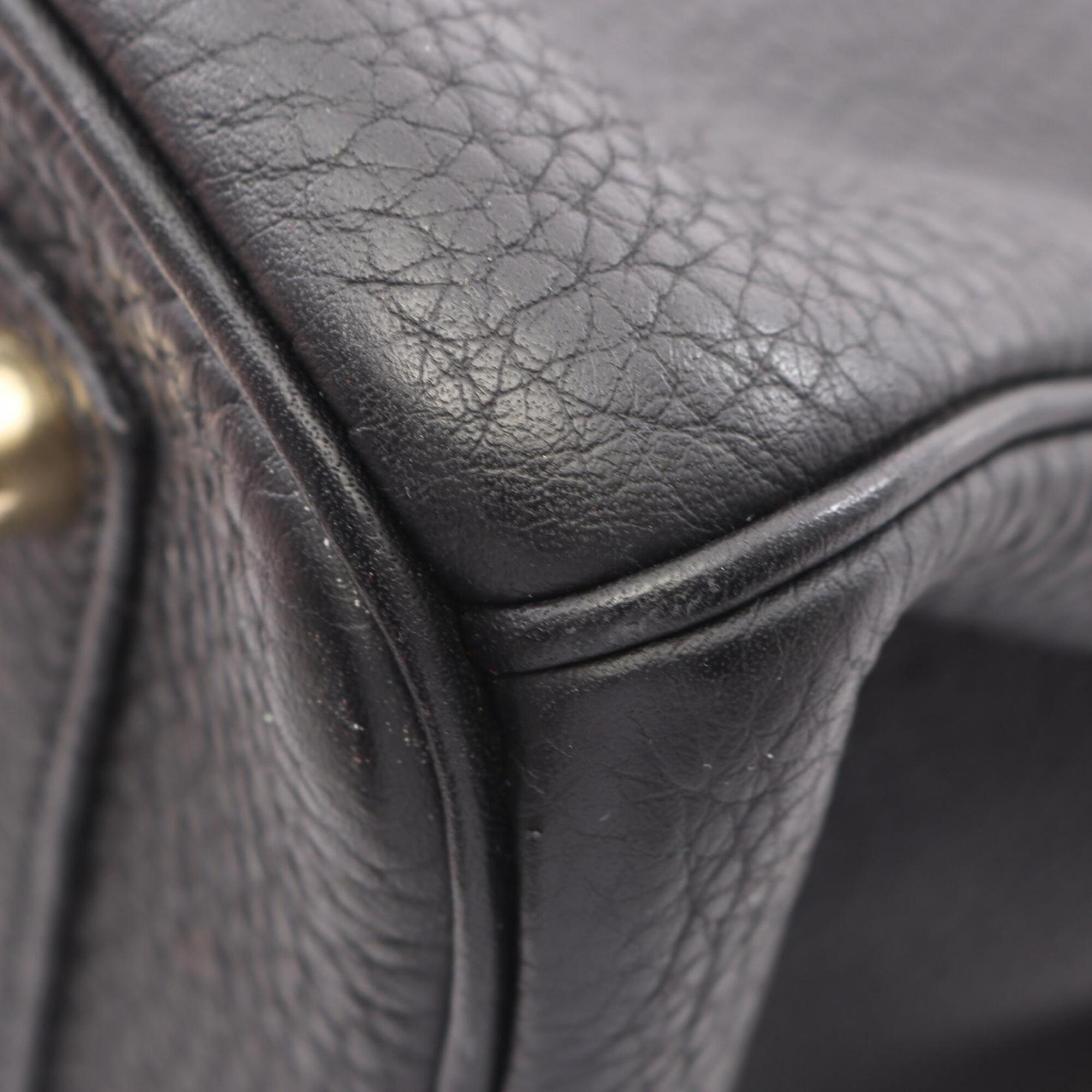 Hermes Black Togo Leather Leather Handbag (Pre-Owned)
