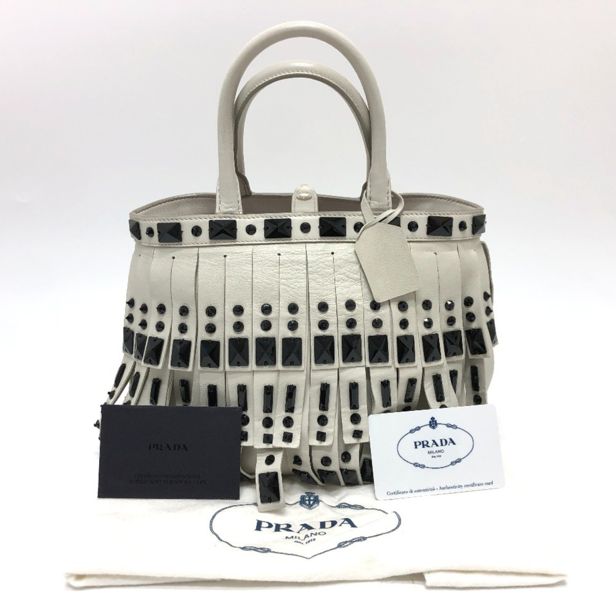 Prada White Leather Handbag (Pre-Owned)