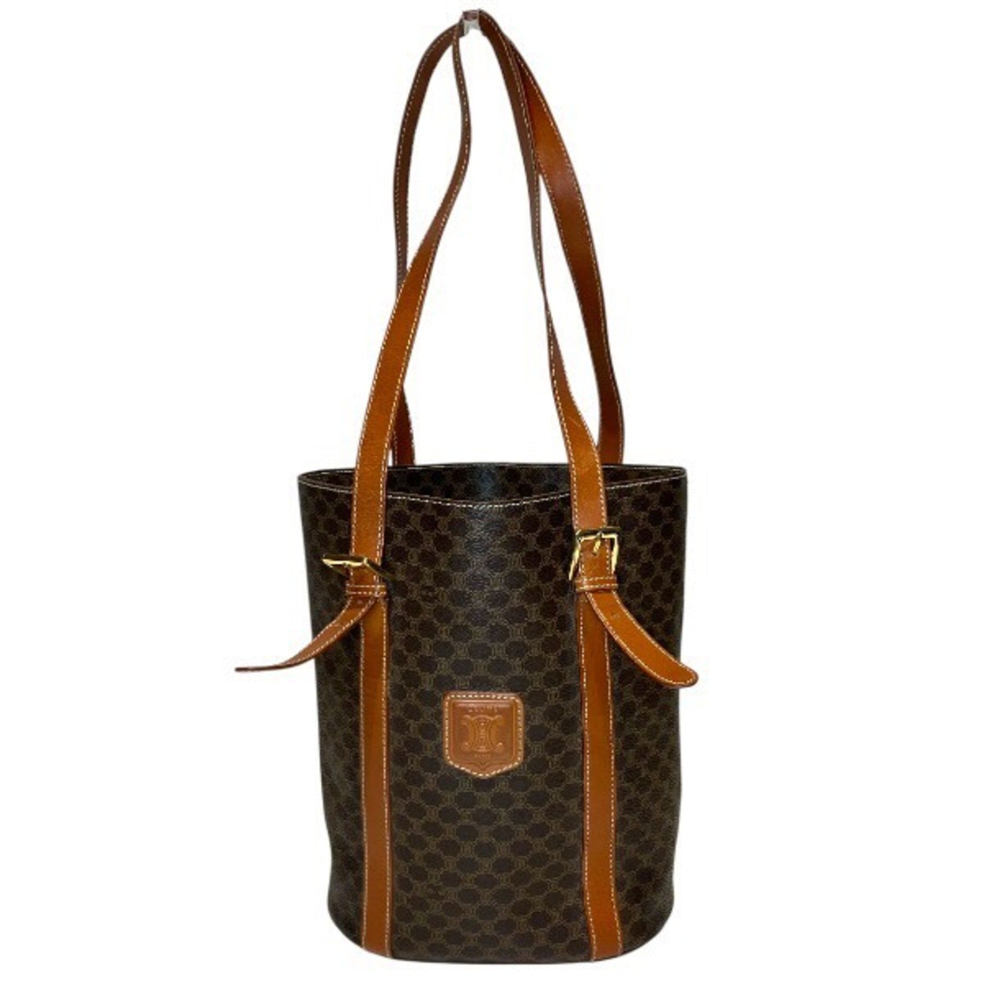 Celine Brown Pvc Leather Shoulder Bag Tote Bag (Pre-Owned)