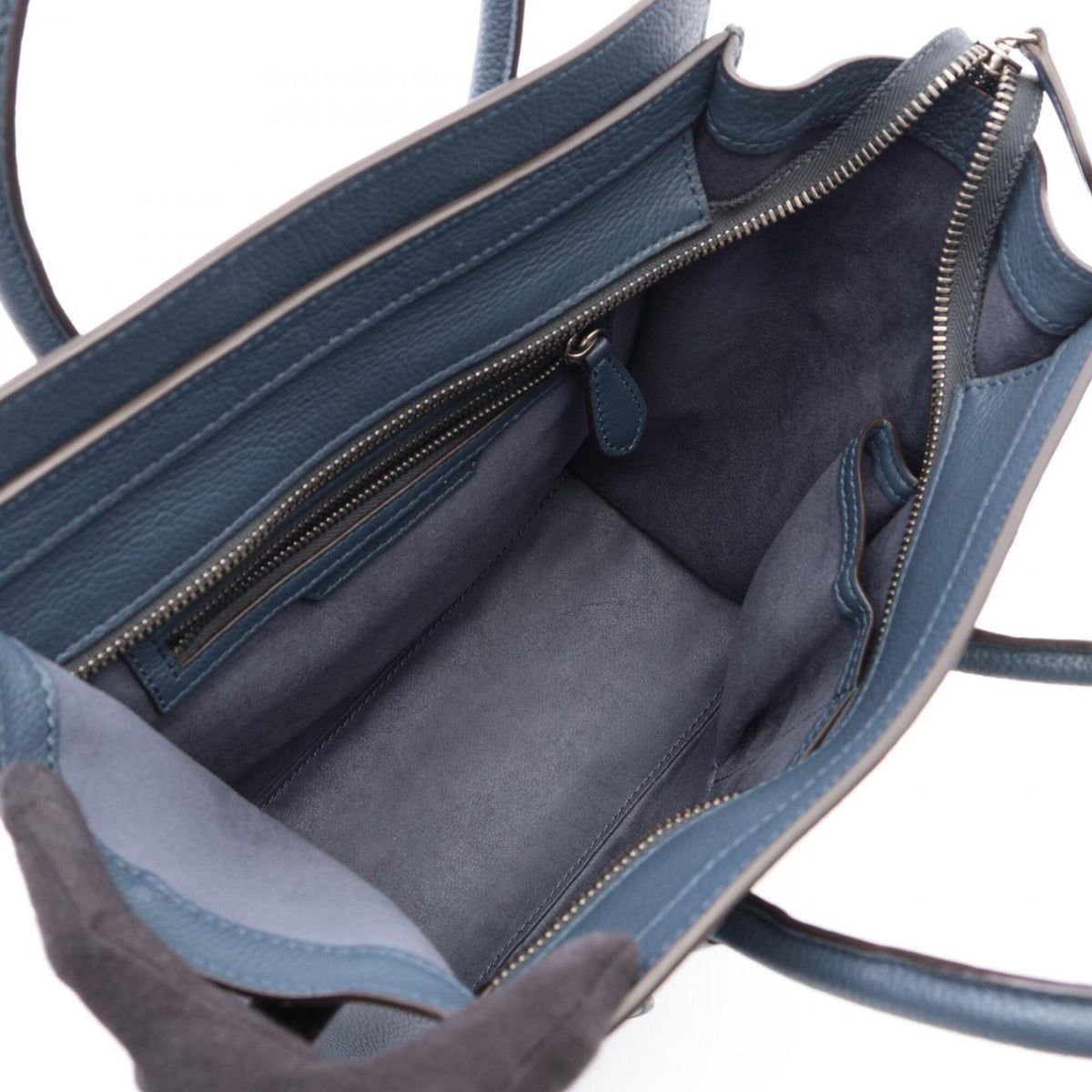 Celine Navy Leather Handbag Tote Bag (Pre-Owned)