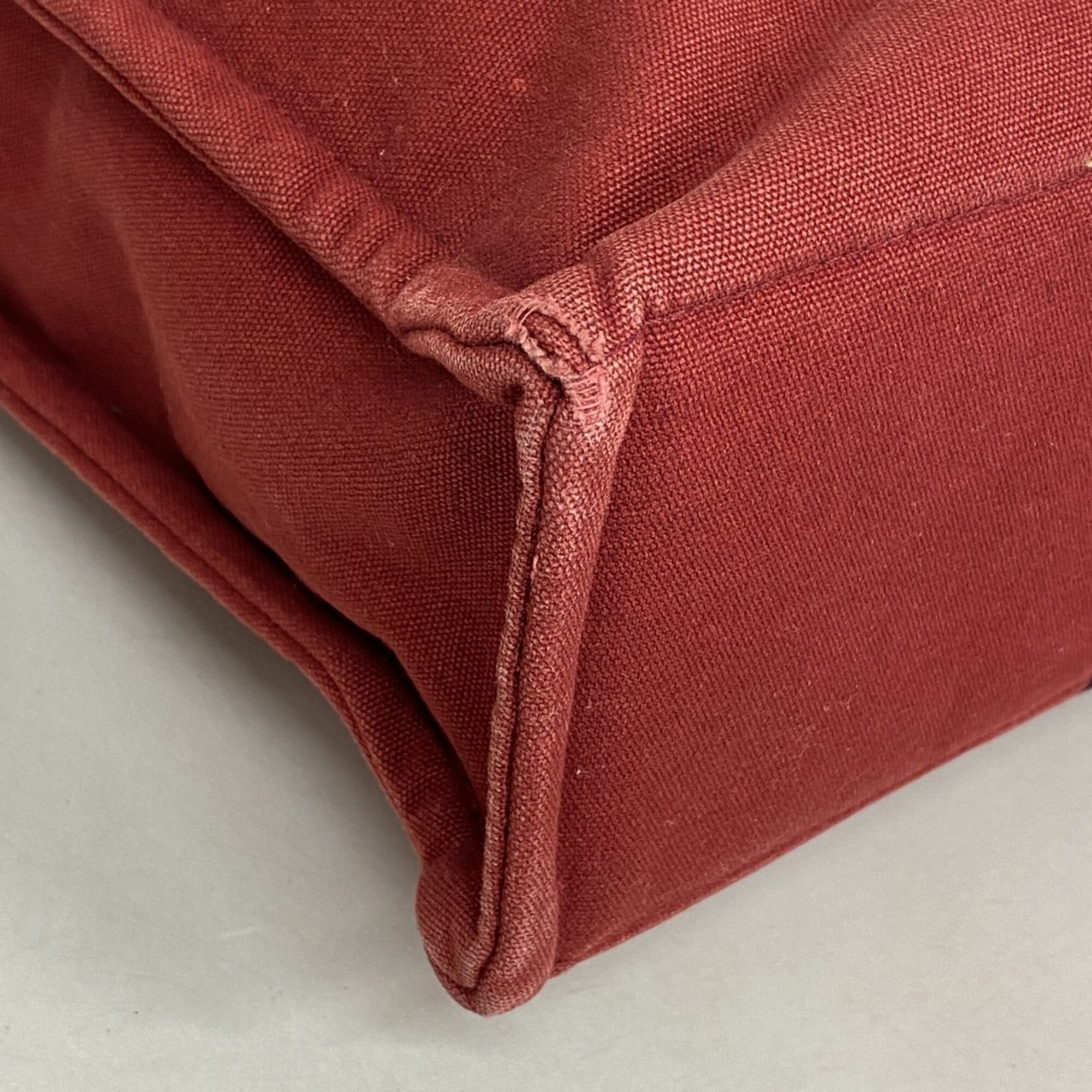 Hermes Red Color Canvas Tote Bag (Pre-Owned)
