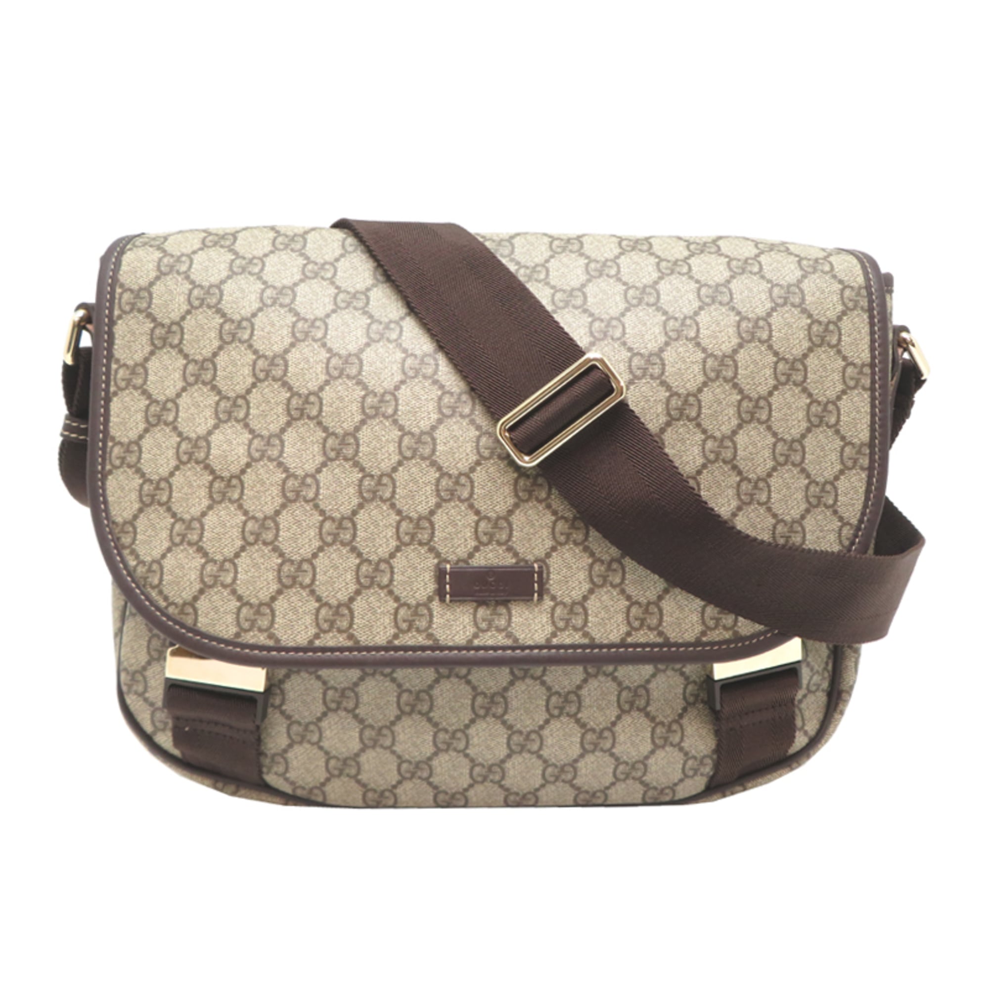 Gucci Beige Brown Pvc Leather Shoulder Bag (Pre-Owned)