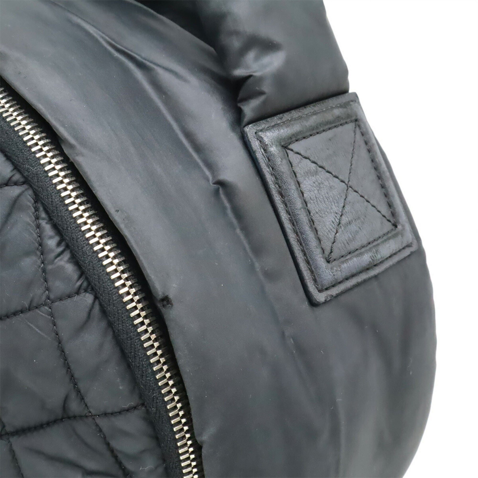 Chanel Black Bordeaux Nylon Leather Backpack (Pre-Owned)