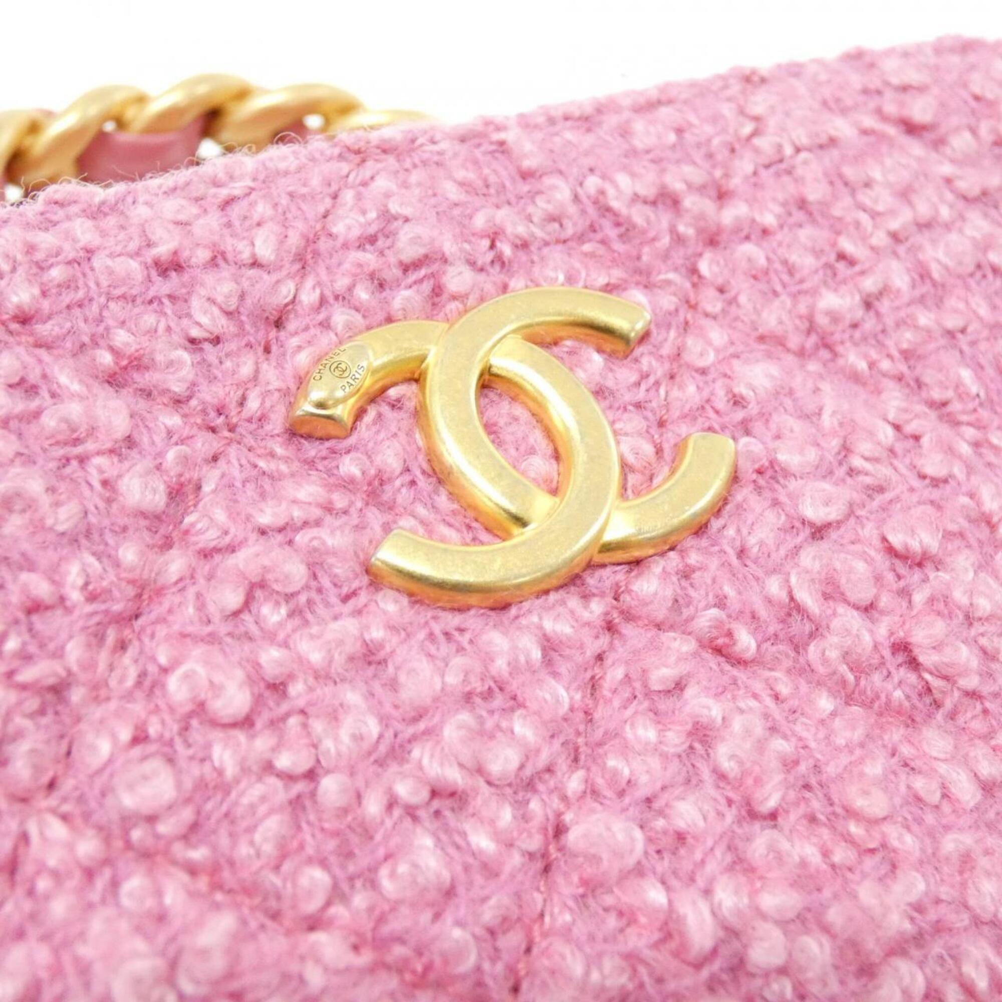 Chanel Pink Tweed Handbag (Pre-Owned)