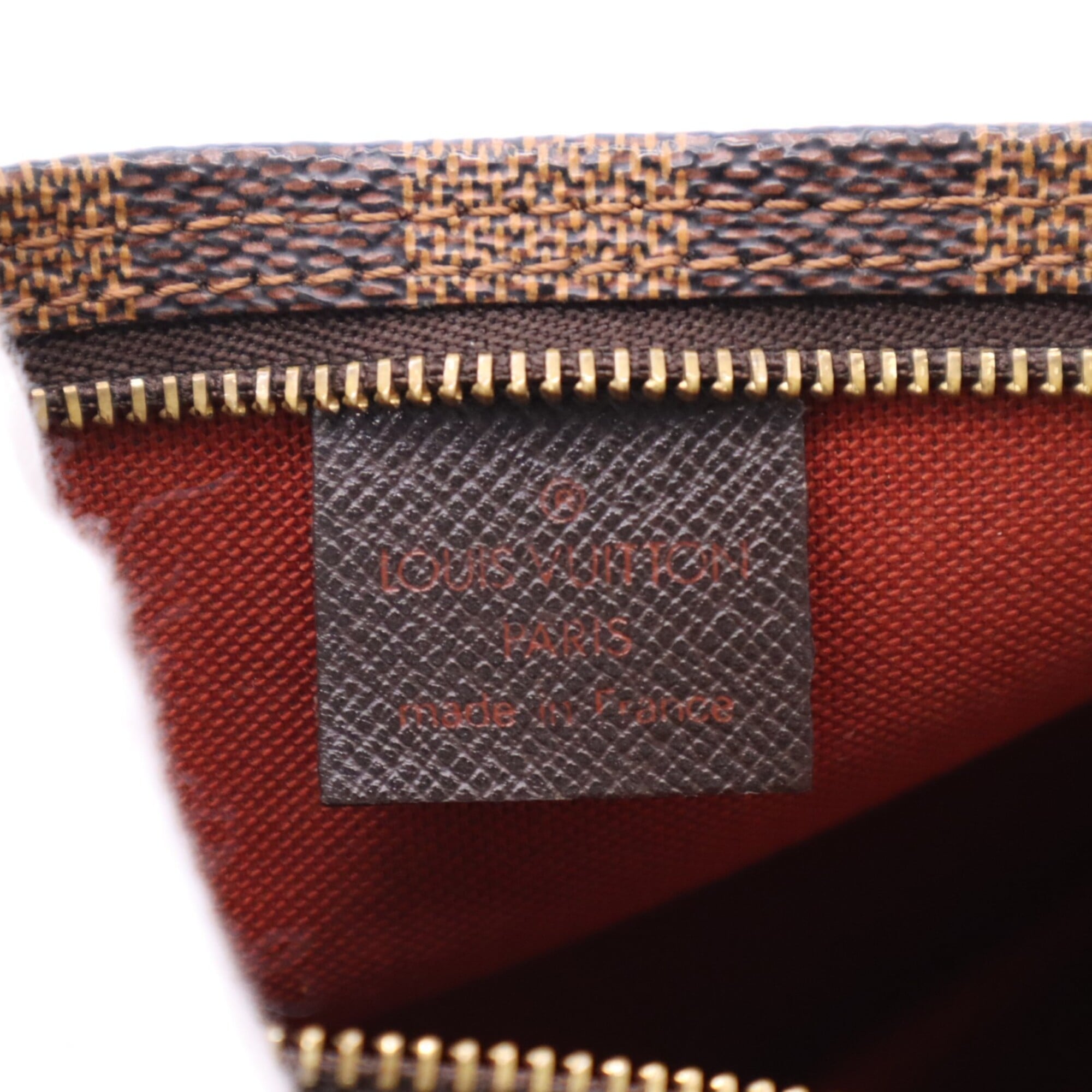 Louis Vuitton Damier Beige Brown Coated Canvas Leather Handbag (Pre-Owned)