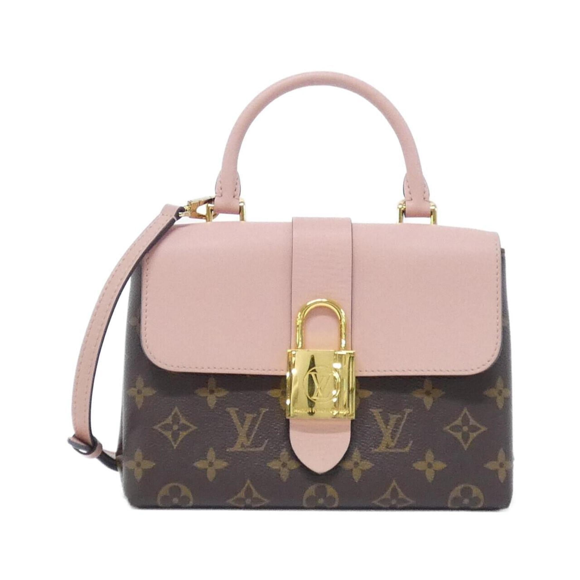 Louis Vuitton Marron Rose Poudre Coated Canvas Handbag (Pre-Owned)