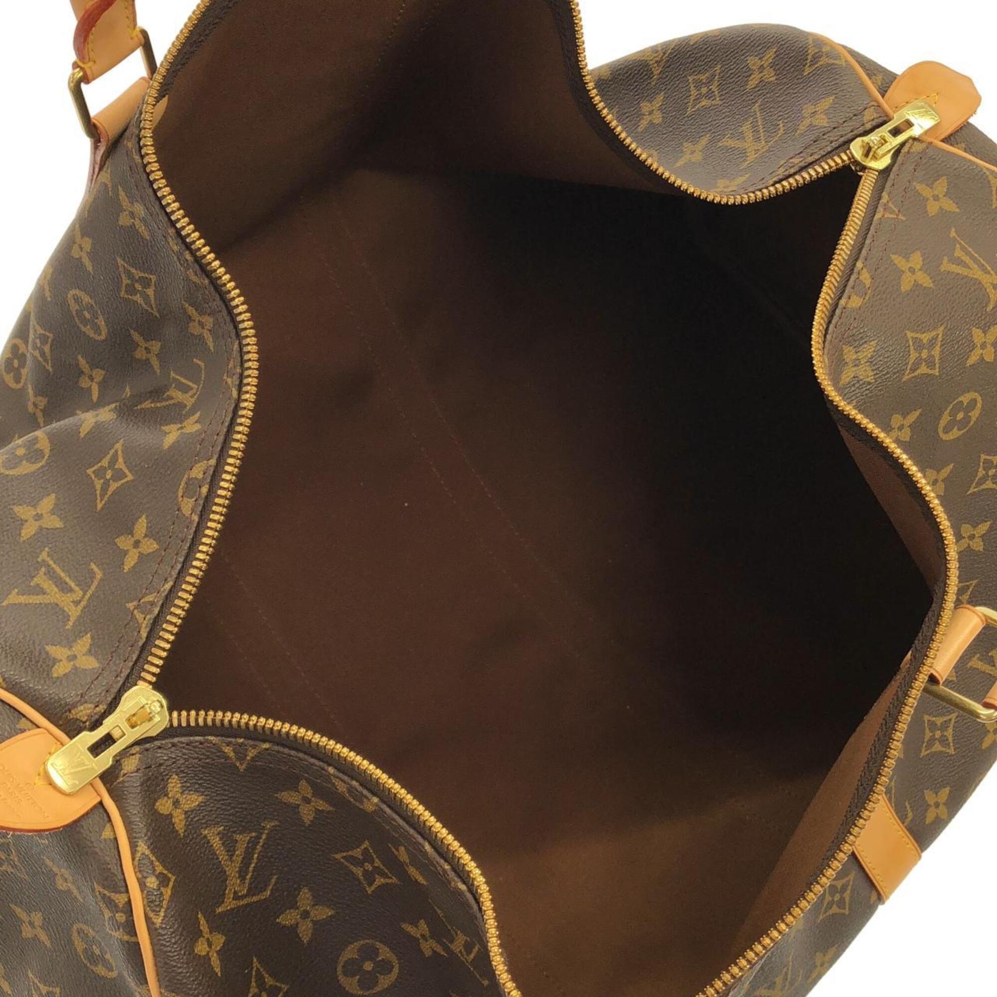 Louis Vuitton Marron Coated Canvas Boston Bag (Pre-Owned)