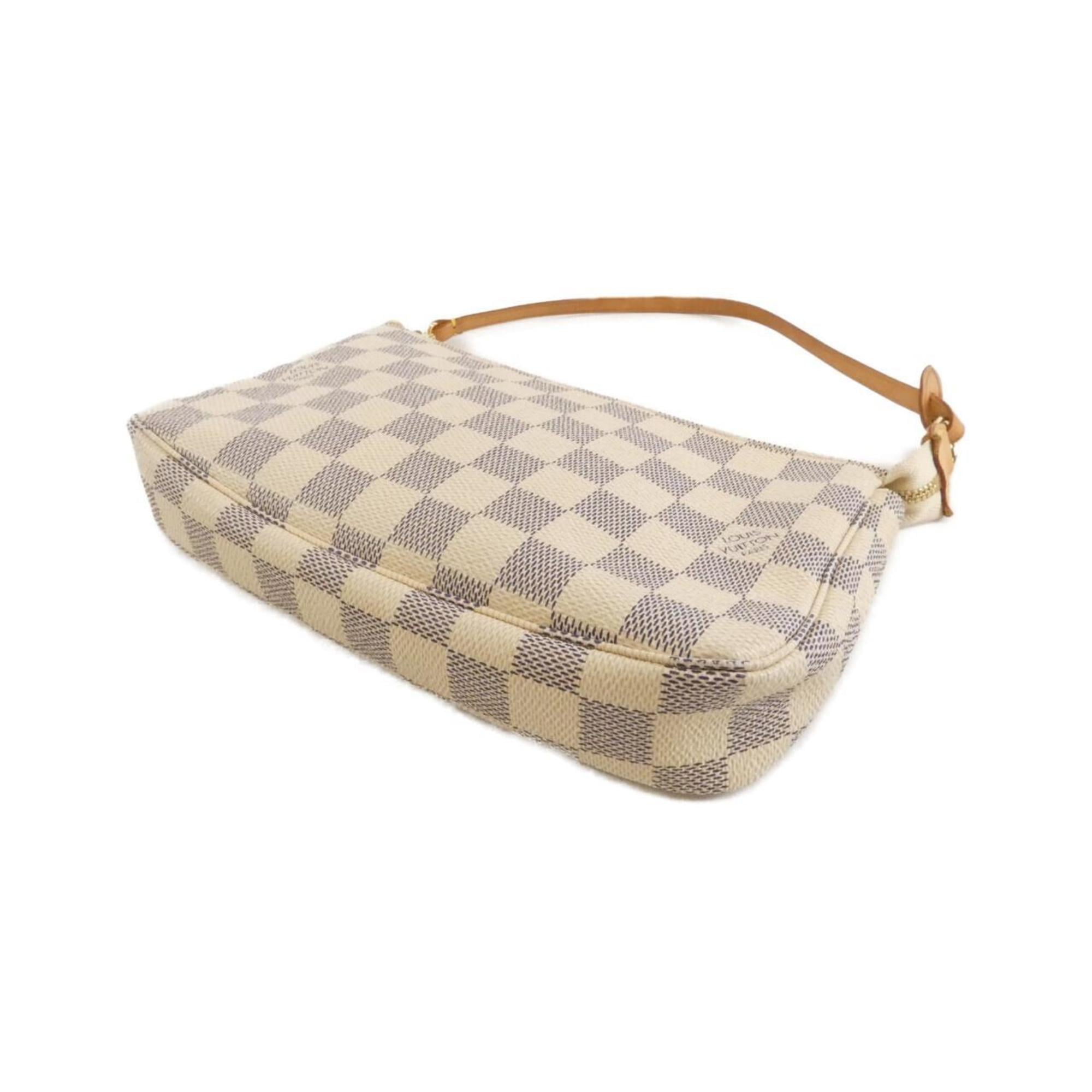 Louis Vuitton Azur Coated Canvas Pochette Pouch (Pre-Owned)
