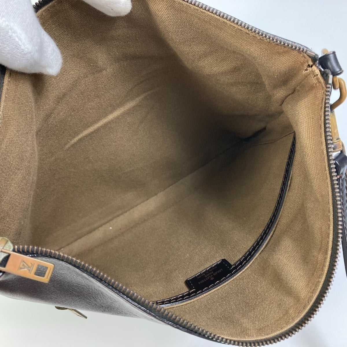 Louis Vuitton Brown Coffee Utah Leather Pochette Shoulder Bag (Pre-Owned)