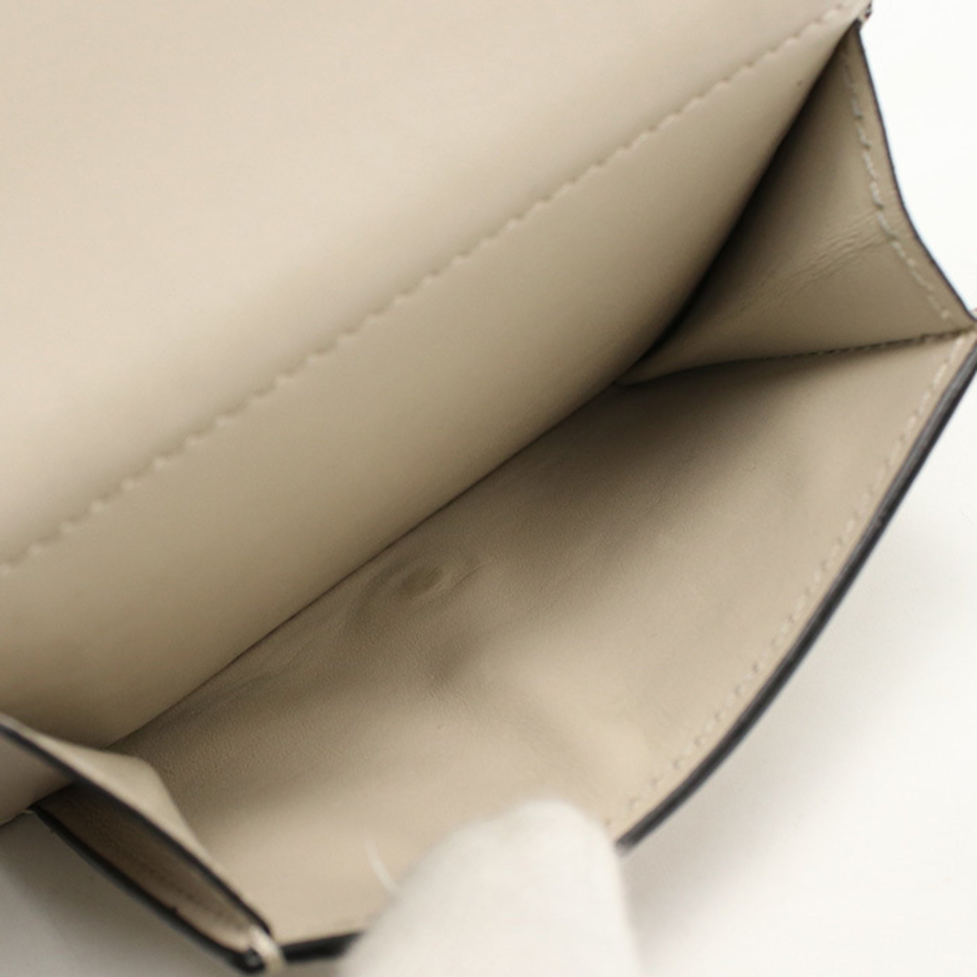 Loewe Beige Leather Wallet (Tri-Fold) (Pre-Owned)