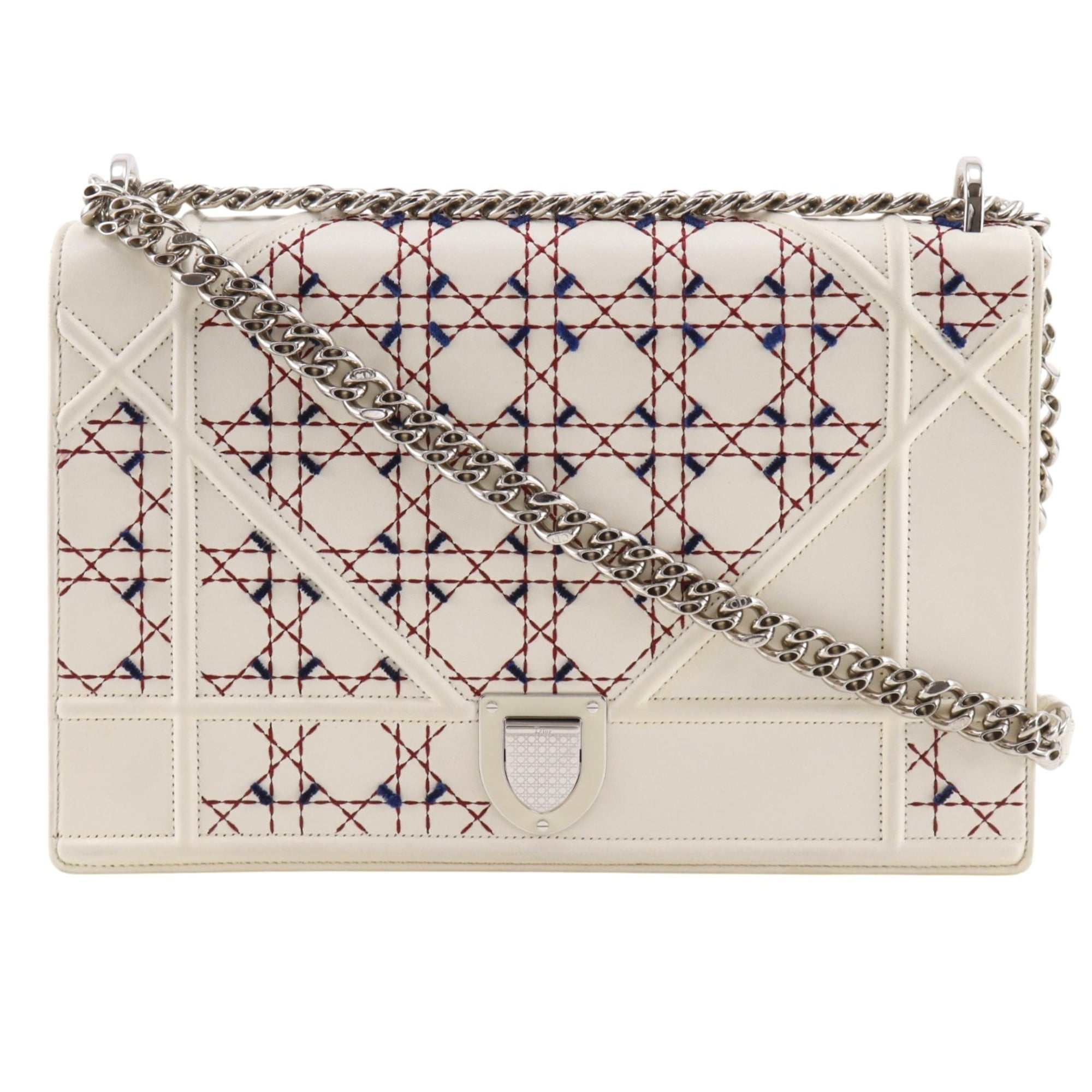 Christian Dior White Leather Shoulder Bag (Pre-Owned)