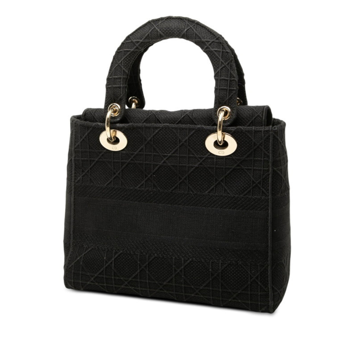 Christian Dior Black Canvas Handbag Shoulder Bag (Pre-Owned)