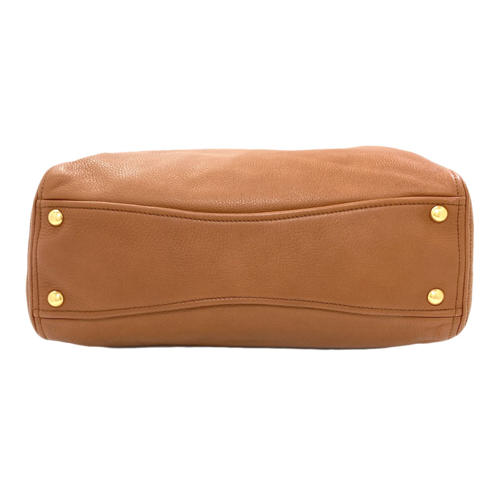 Miu Miu Brown Leather Tote Bag (Pre-Owned)
