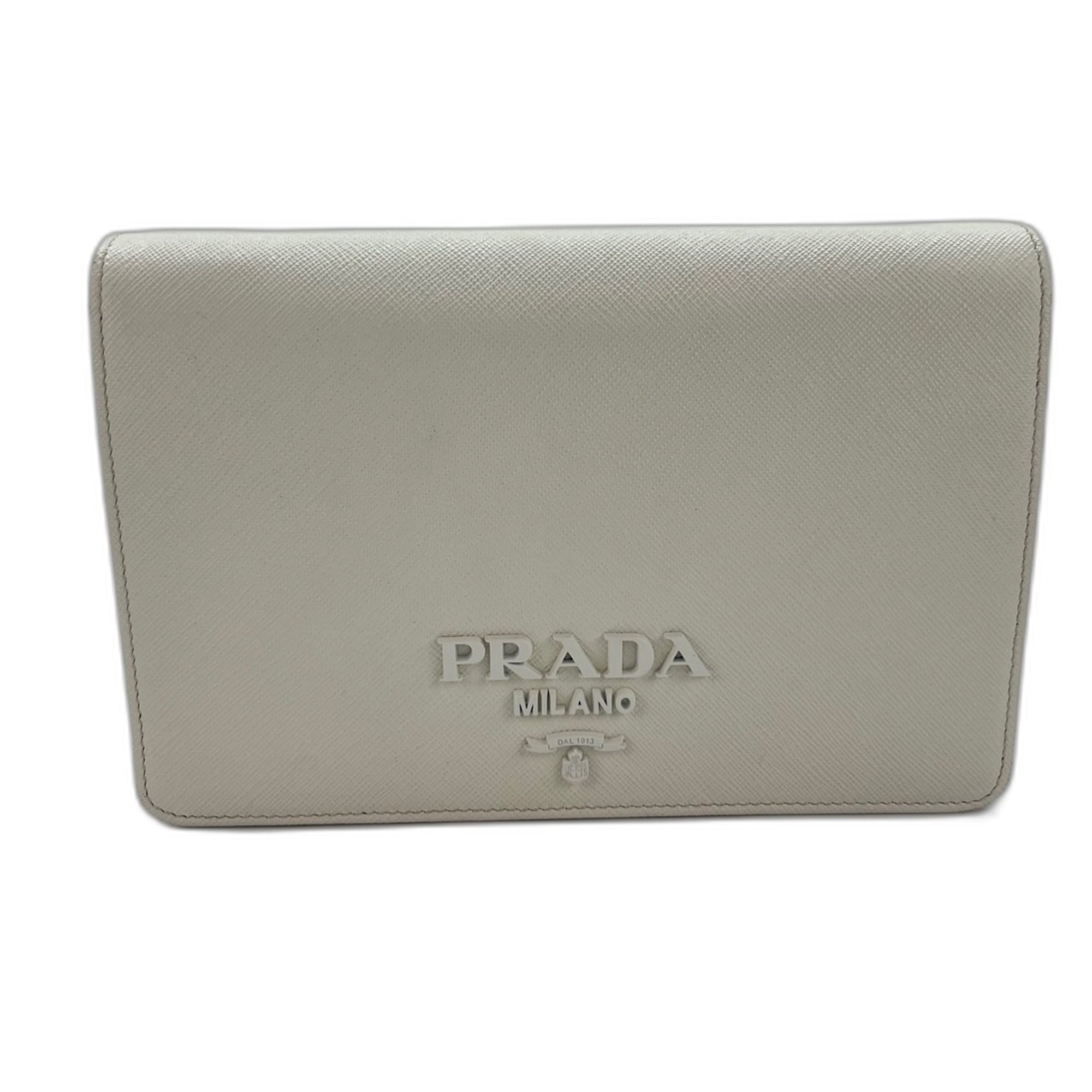 Prada Clear White Handbag Shoulder Bag (Pre-Owned)