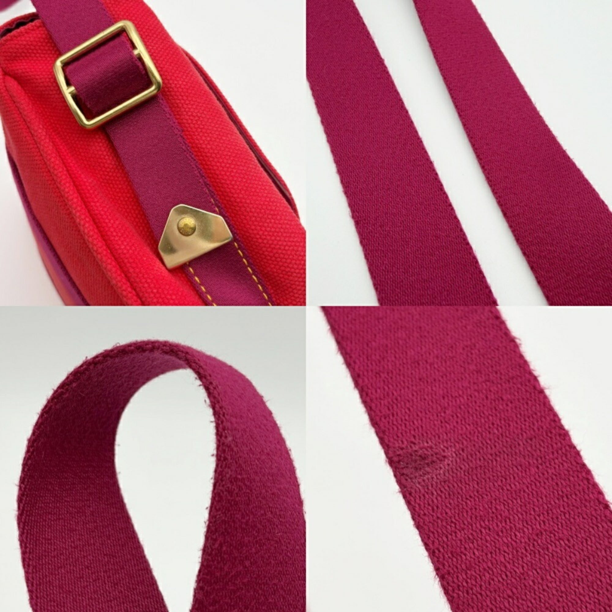 Louis Vuitton Rouge Canvas Shoulder Bag (Pre-Owned)