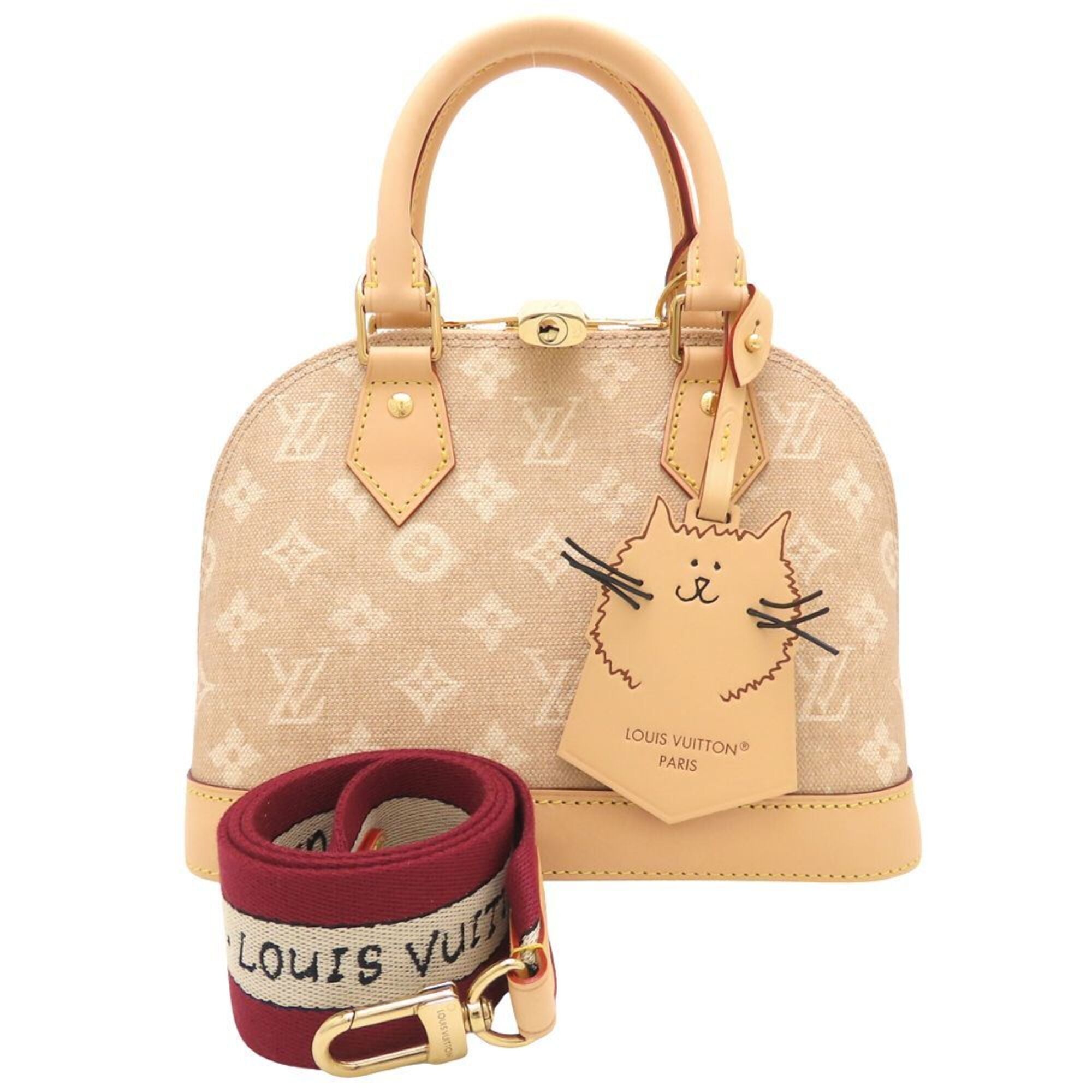 Louis Vuitton Beige Coated Canvas Handbag (Pre-Owned)