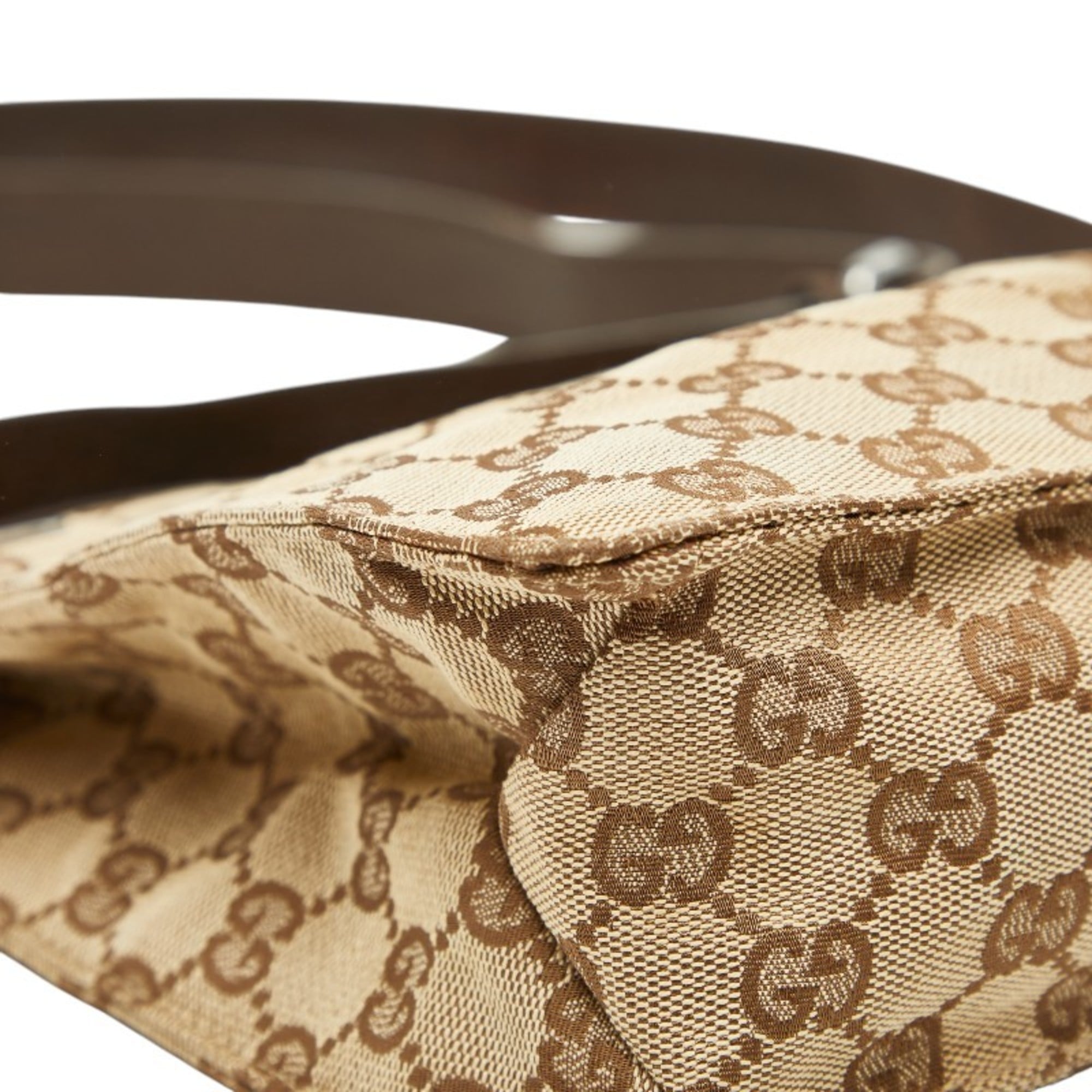 Gucci Gg Canvas Beige Brown Gg Canvas Shoulder Bag (Pre-Owned)