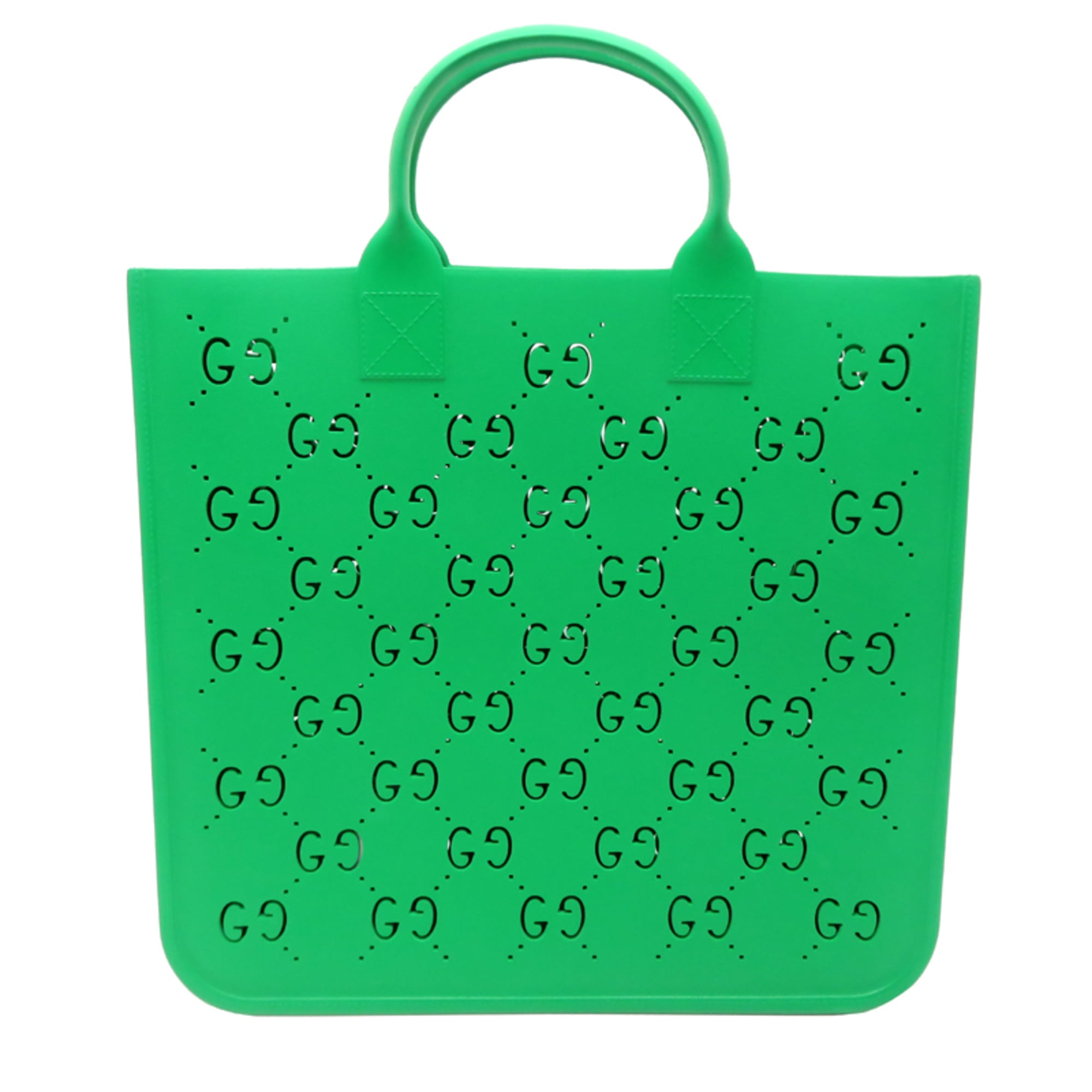 Gucci Green Rubber Tote Bag (Pre-Owned)