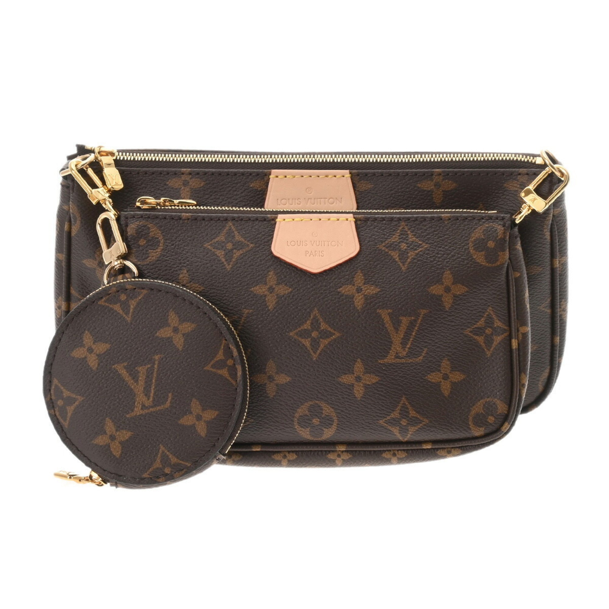 Louis Vuitton Khaki Monogram Pochette Shoulder Bag (Pre-Owned)