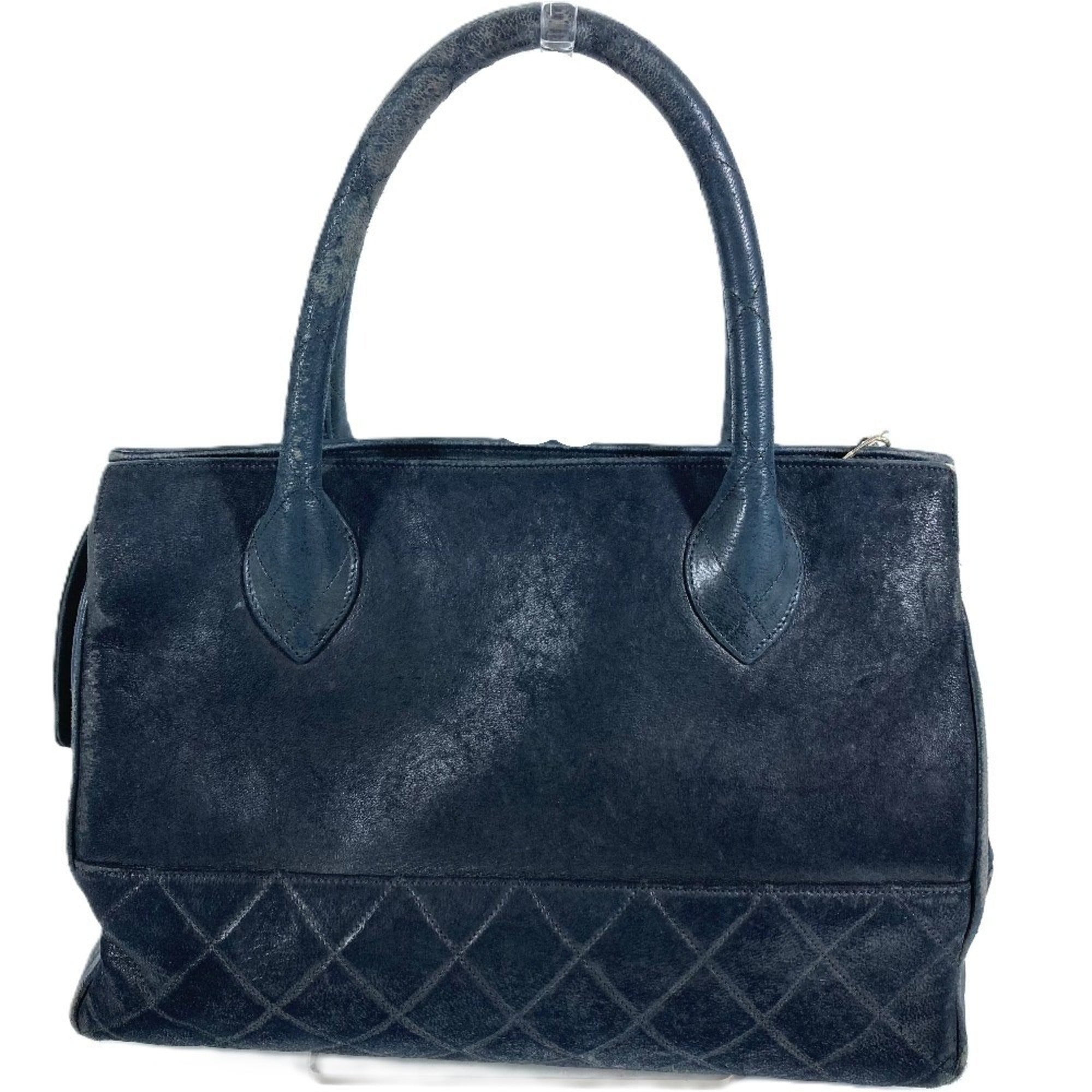 Chanel Black Leather Handbag Tote Bag (Pre-Owned)