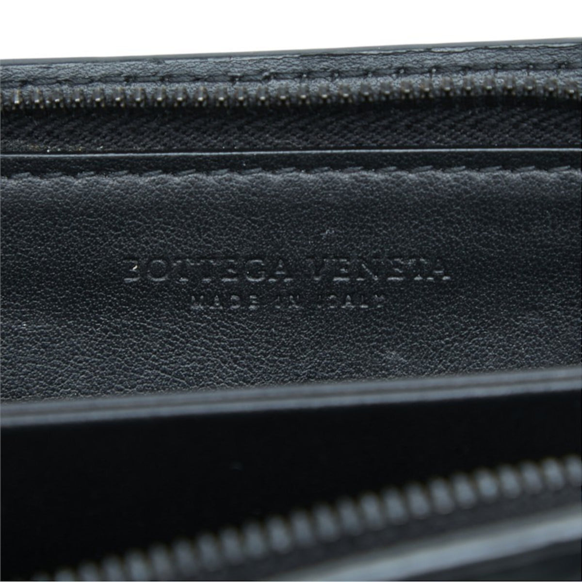 Bottega Veneta Black Leather Coin Purse/Coin Case (Pre-Owned)