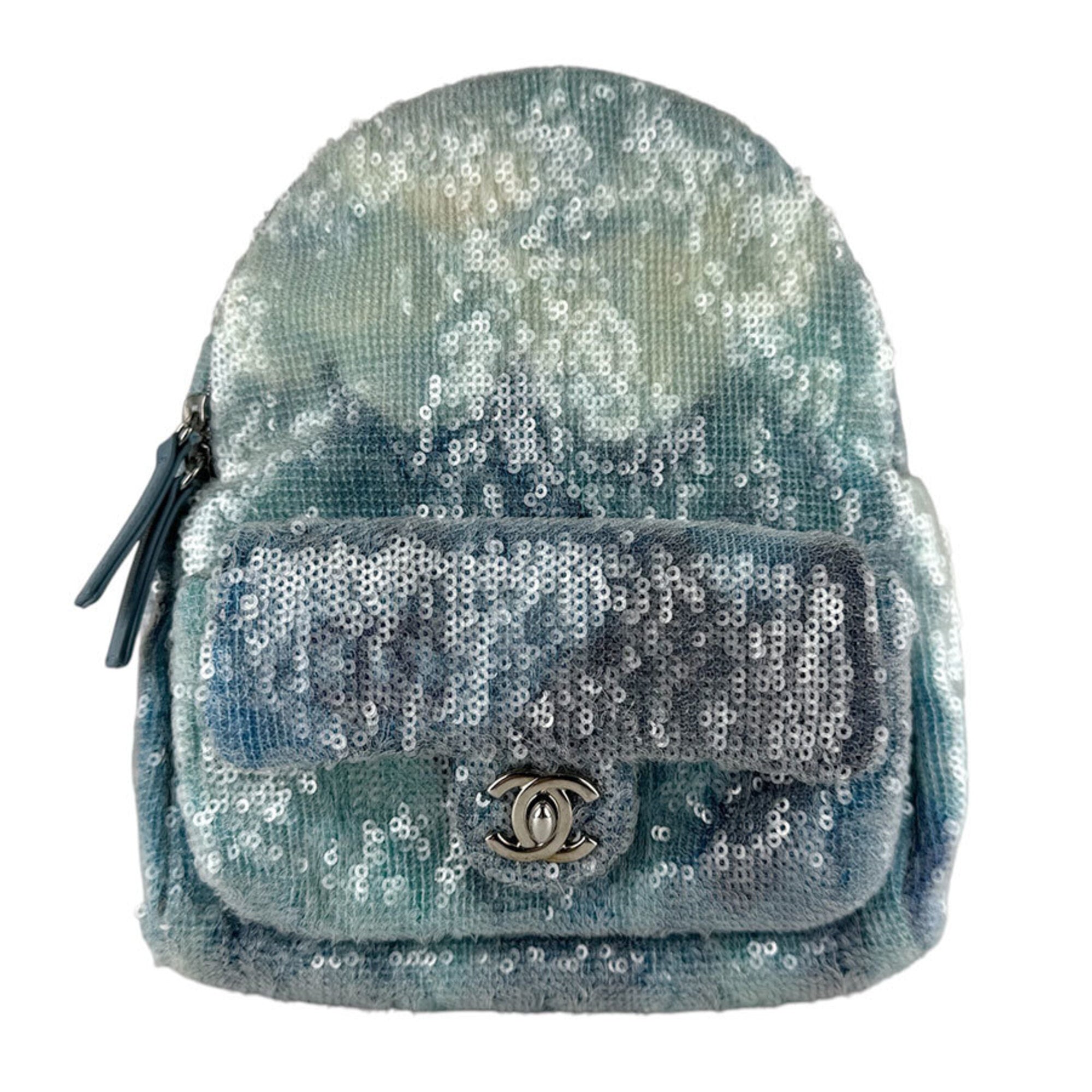 Chanel Blue Spangles Backpack (Pre-Owned)