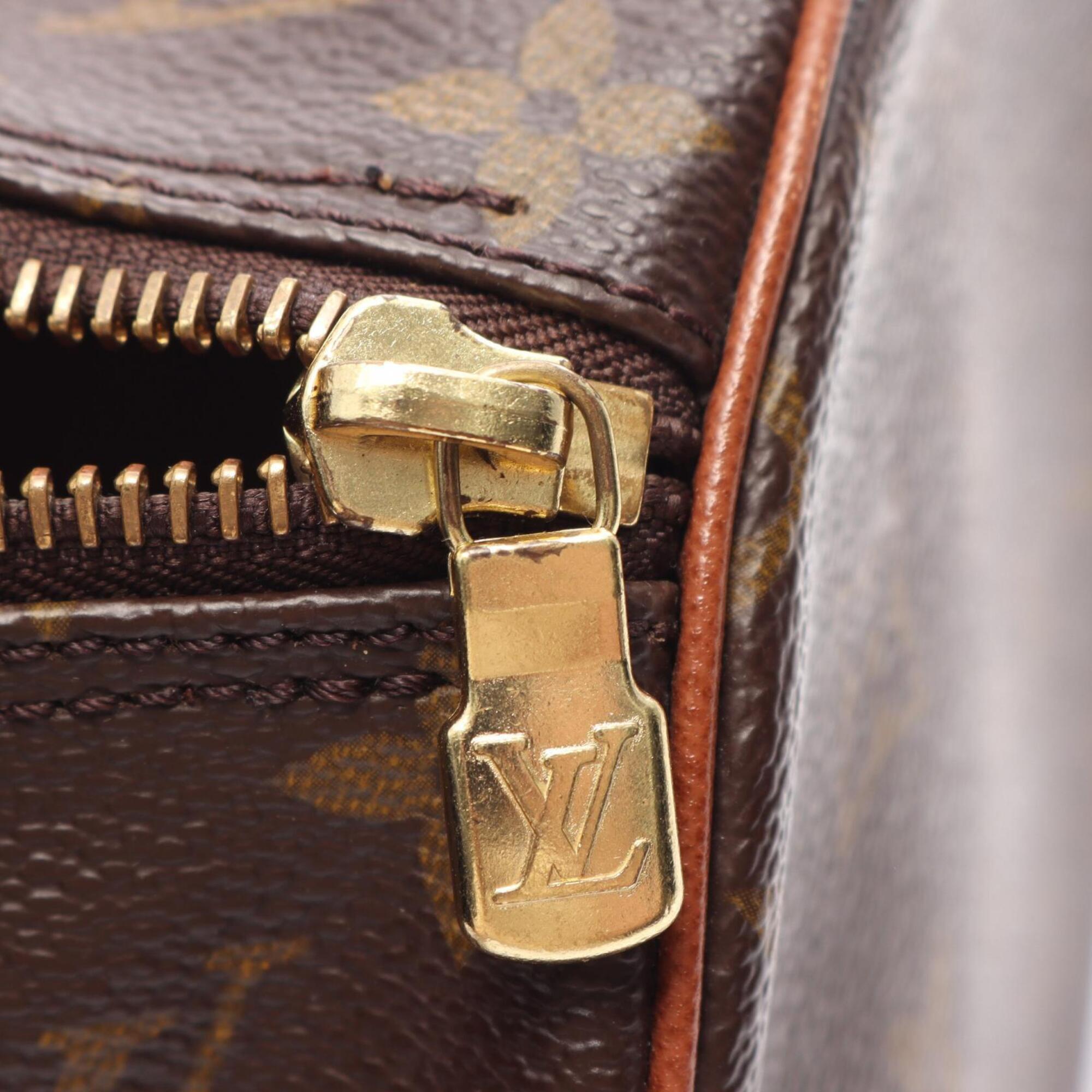 Louis Vuitton Brown Monogram Coated Canvas Leather Handbag (Pre-Owned)