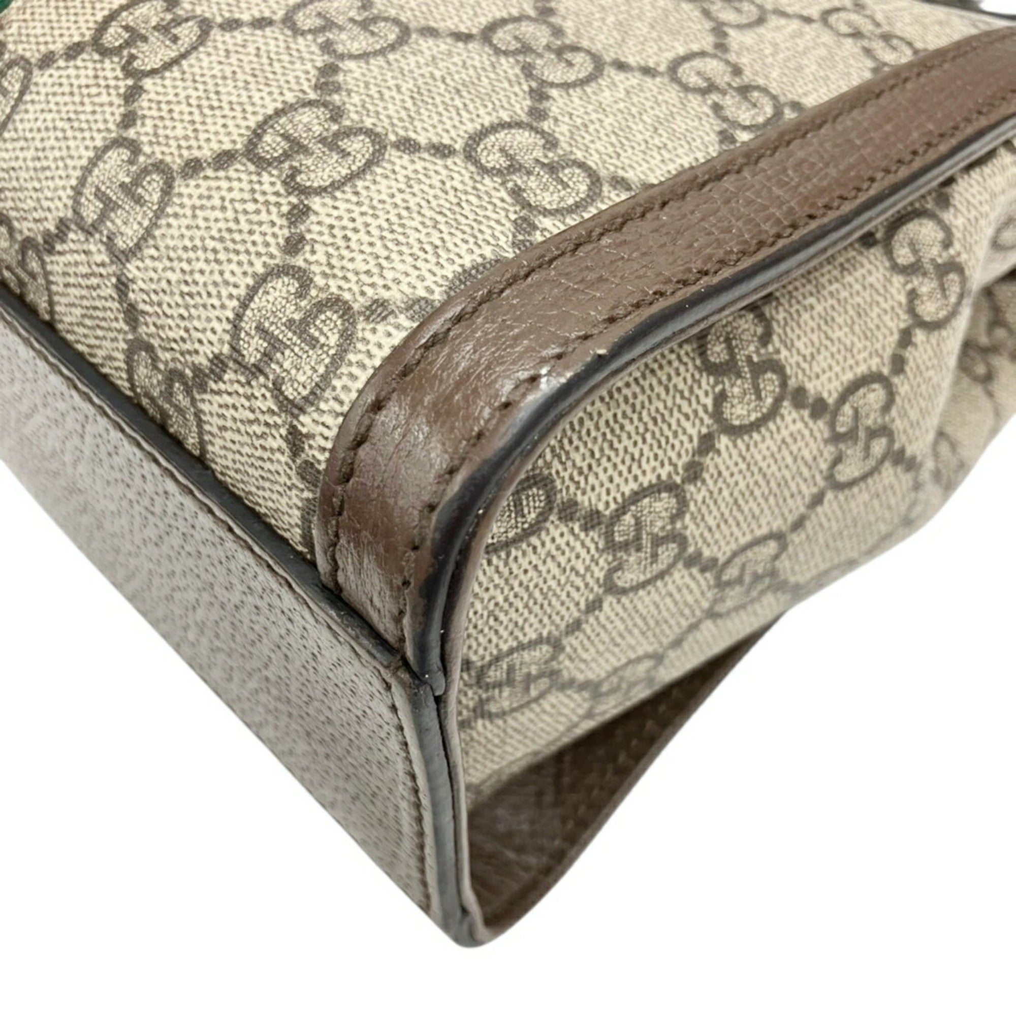 Gucci Beige Gg Supreme Leather Handbag Shoulder Bag (Pre-Owned)