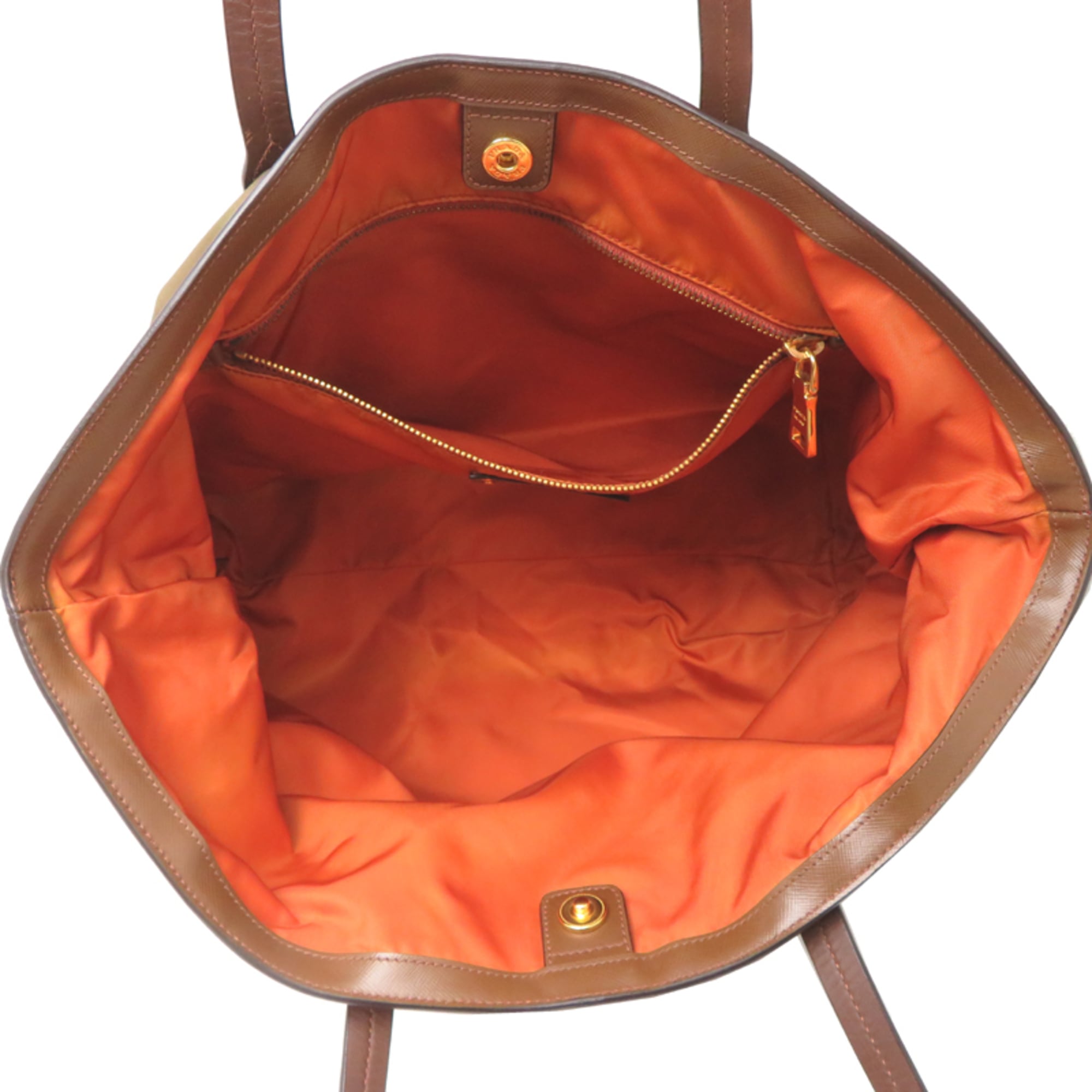 Prada Khaki Nylon Tote Bag (Pre-Owned)