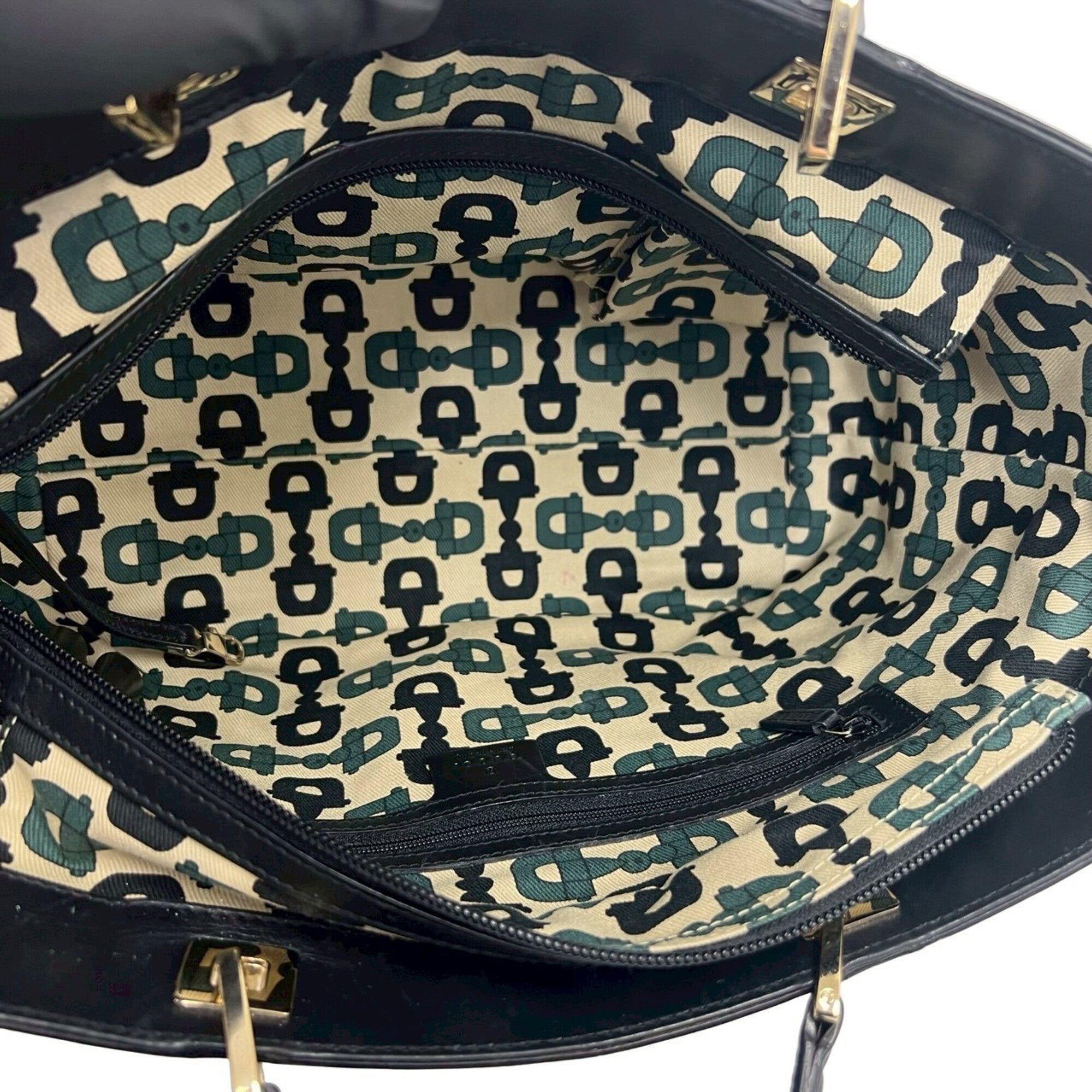 Gucci Black Leather Boston Bag Handbag Tote Bag (Pre-Owned)