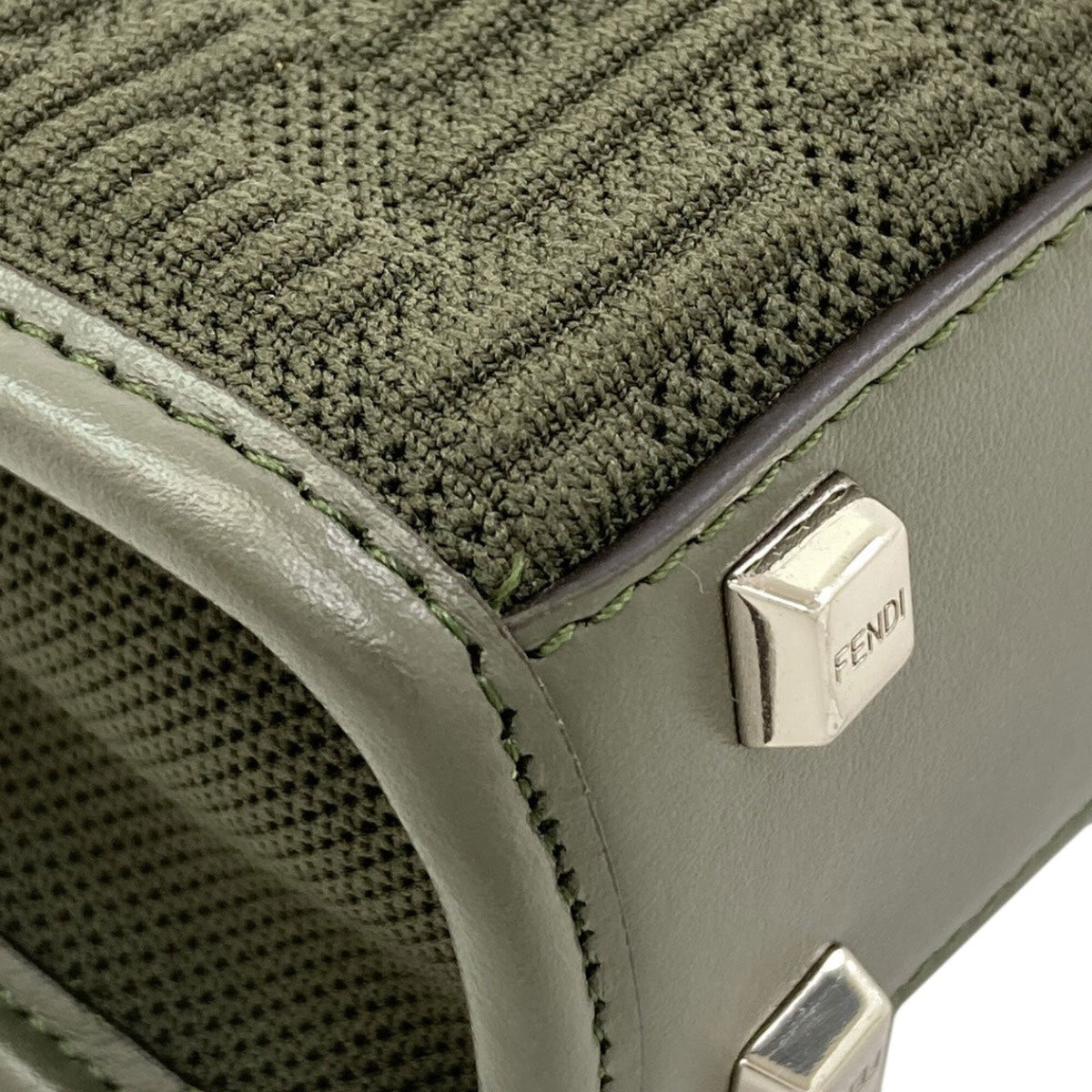 Fendi Khaki Canvas Handbag (Pre-Owned)
