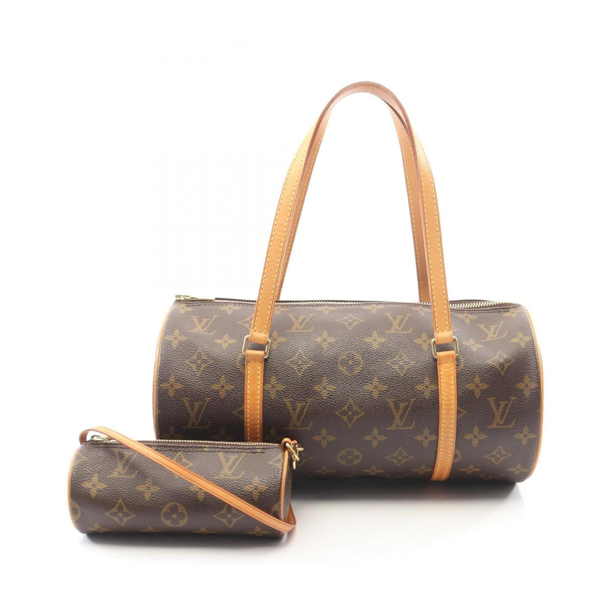 Louis Vuitton Brown Monogram Coated Canvas Leather Handbag (Pre-Owned)