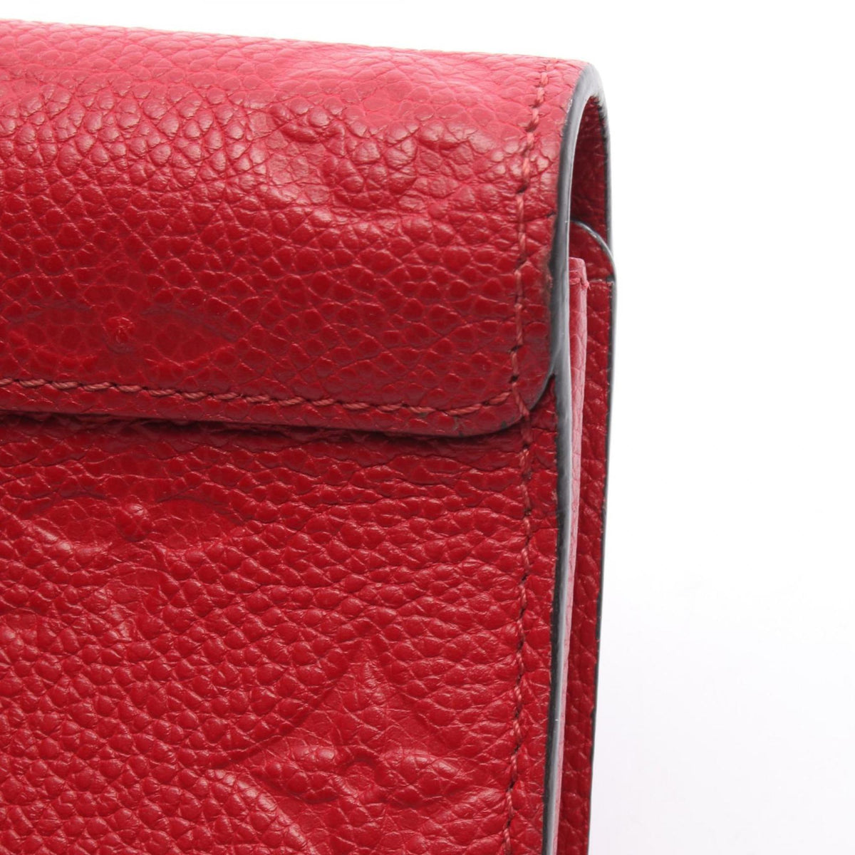Louis Vuitton Red Color Sacrlet Monogram Empreinte Long Wallet (Bi-Fold) (Pre-Owned)