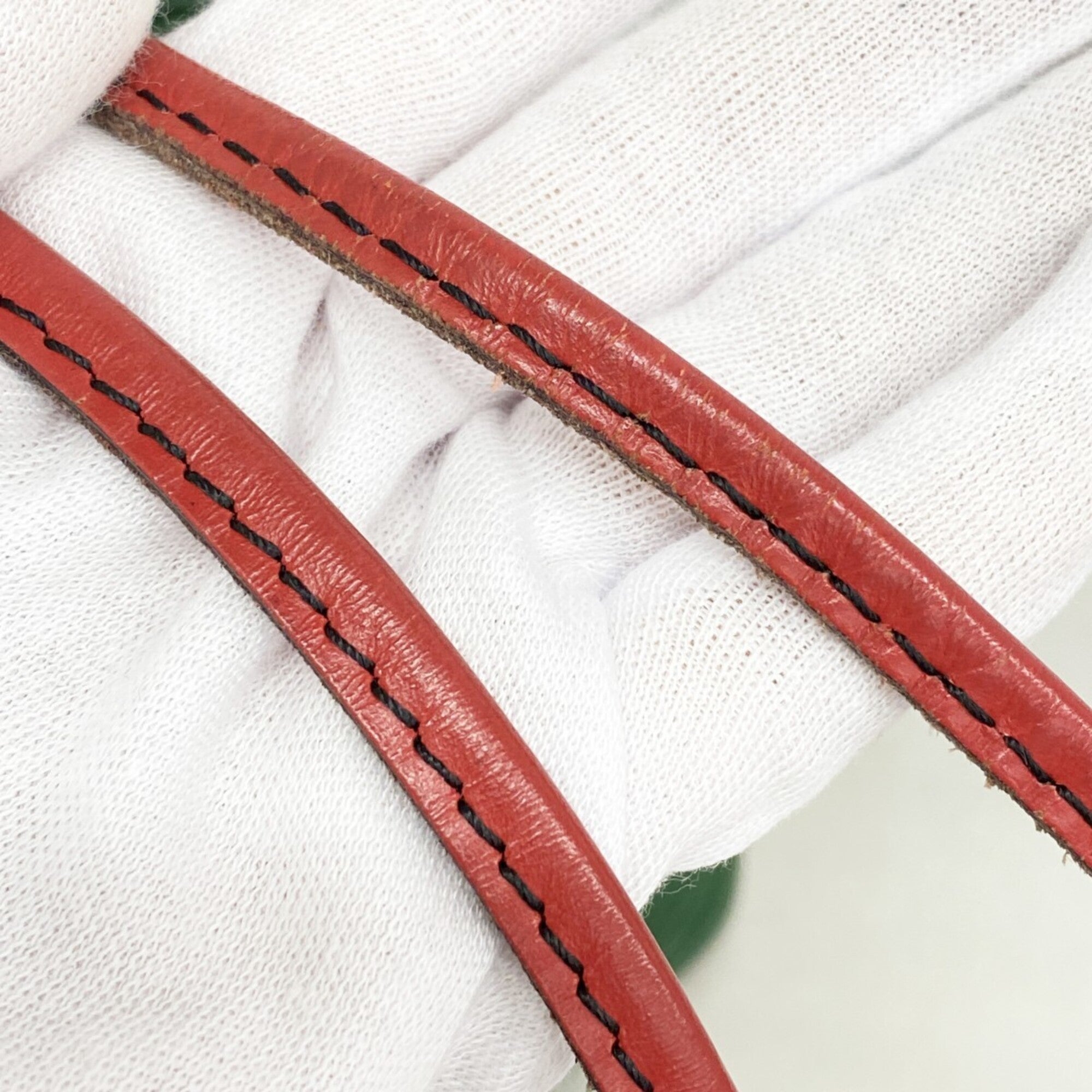Louis Vuitton Borneo Green Castilian Red Shoulder Bag (Pre-Owned)