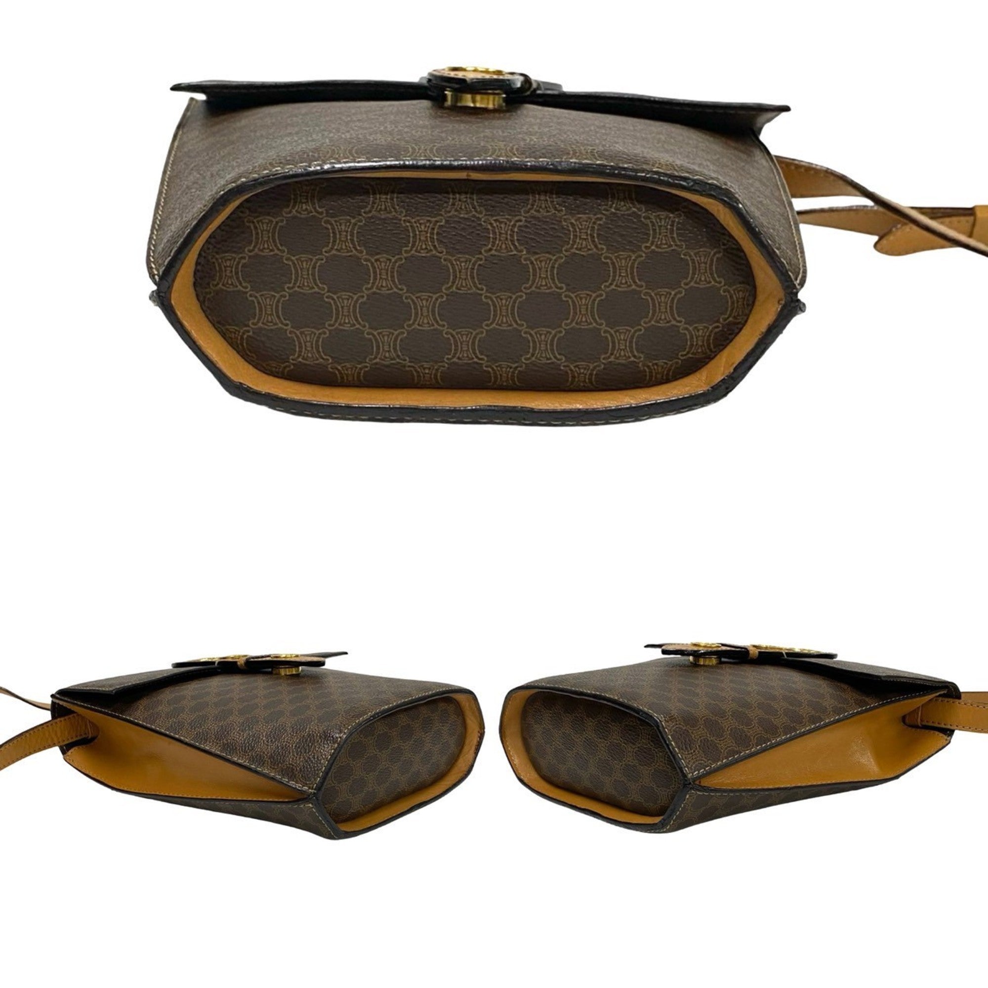 Celine Brown Leather Pvc Shoulder Bag (Pre-Owned)