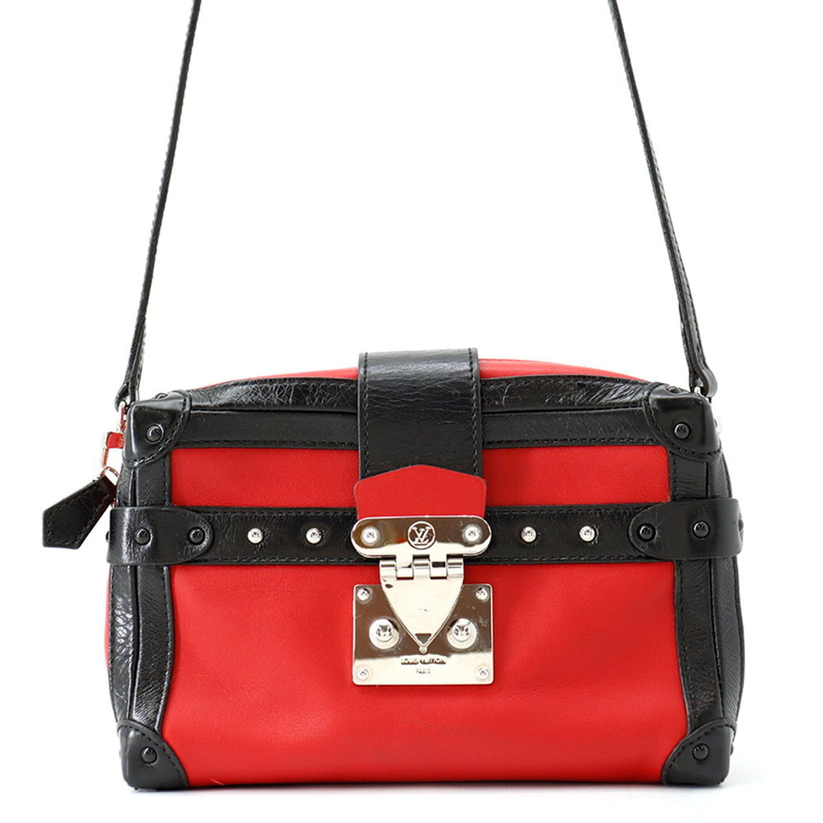 Louis Vuitton Noir Red Color Leather Shoulder Bag (Pre-Owned)