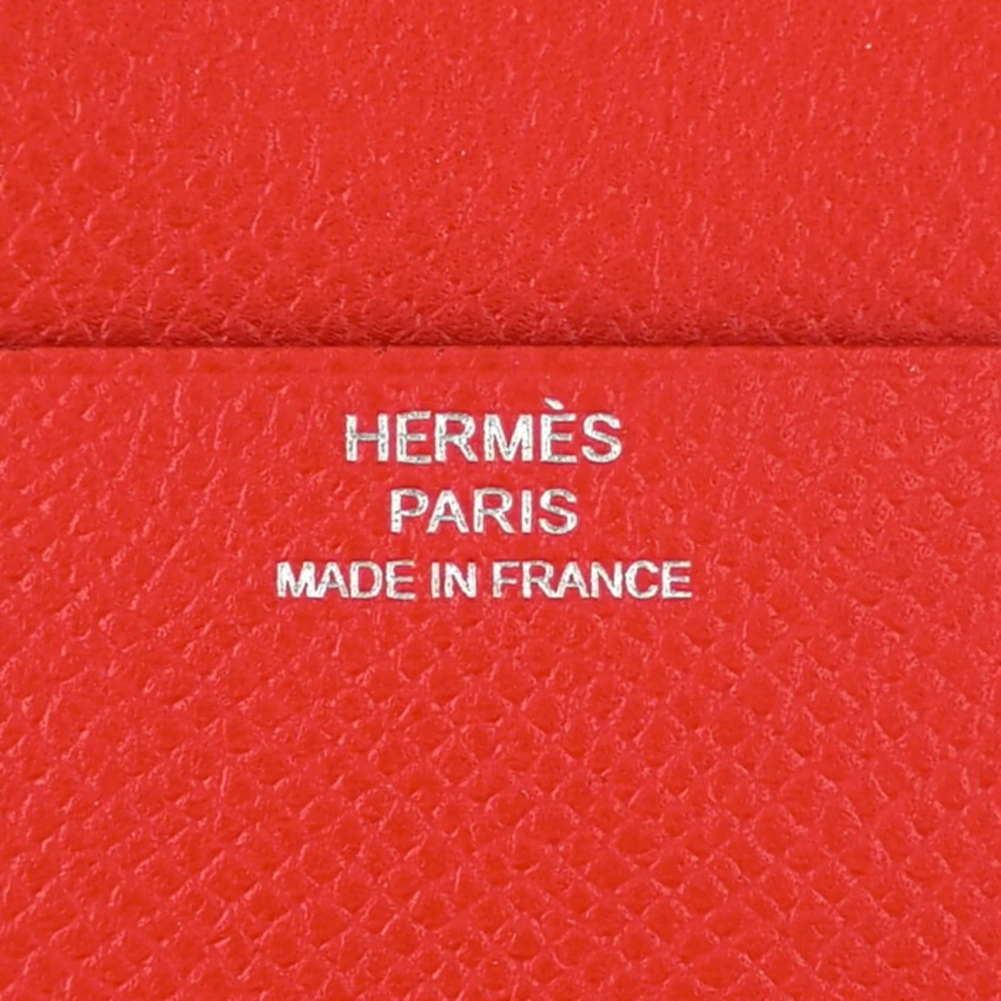 Hermes Multi-Color Red Color Epsom Leather Coin Purse/Coin Case (Pre-Owned)