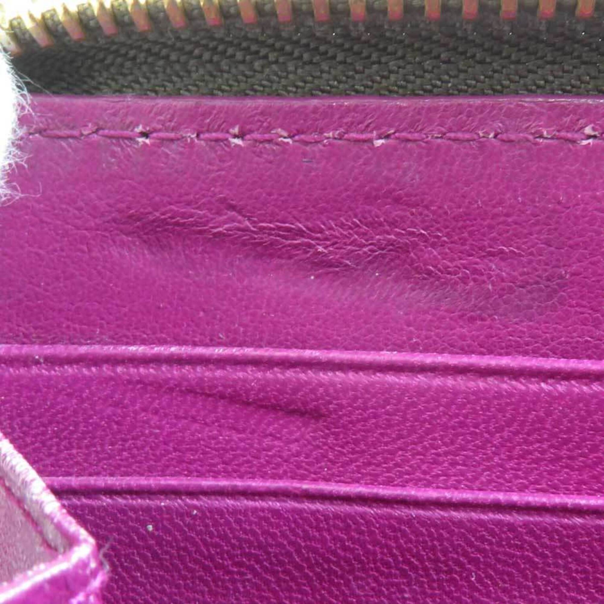 Christian Dior Khaki Patent Leather Long Wallet (Bi-Fold) (Pre-Owned)