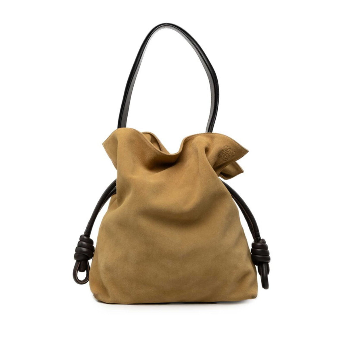 Loewe Beige Brown Suede Shoulder Bag Tote Bag (Pre-Owned)