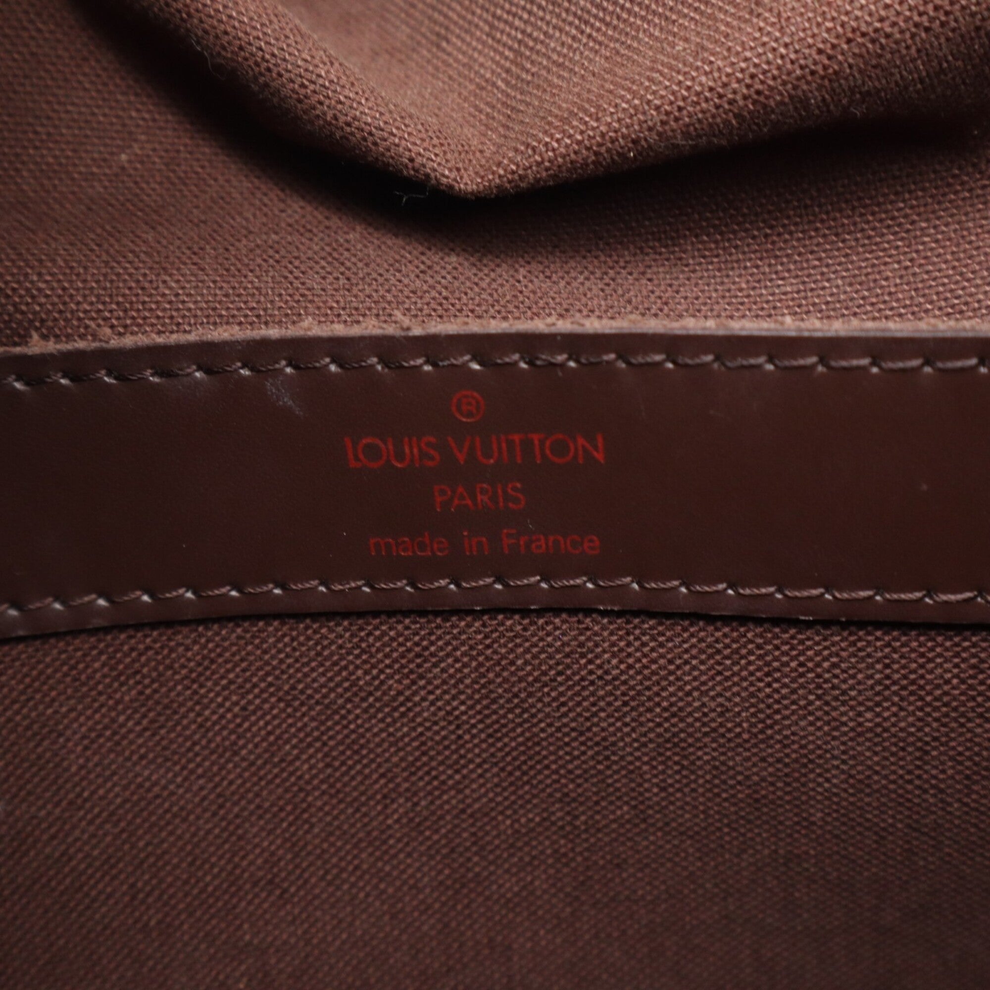 Louis Vuitton Beige Brown Damier Canvas Coated Canvas Leather Shoulder Bag (Pre-Owned)